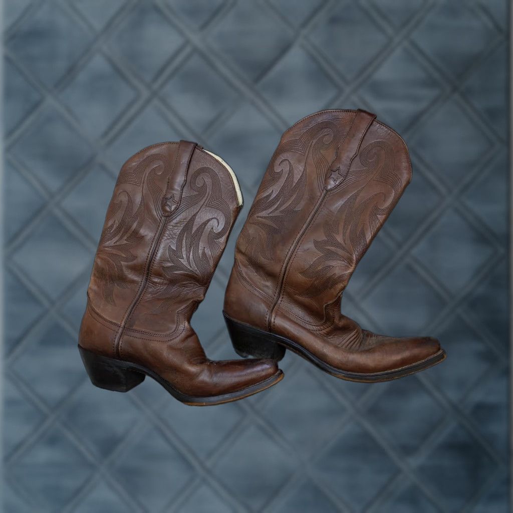 Durango Durango Boots Mens 7.5M Brown Leather Western Cowboy RD4163 Pointed Toe Boots Size US 8 / EU 41 - 1 Thumbnail