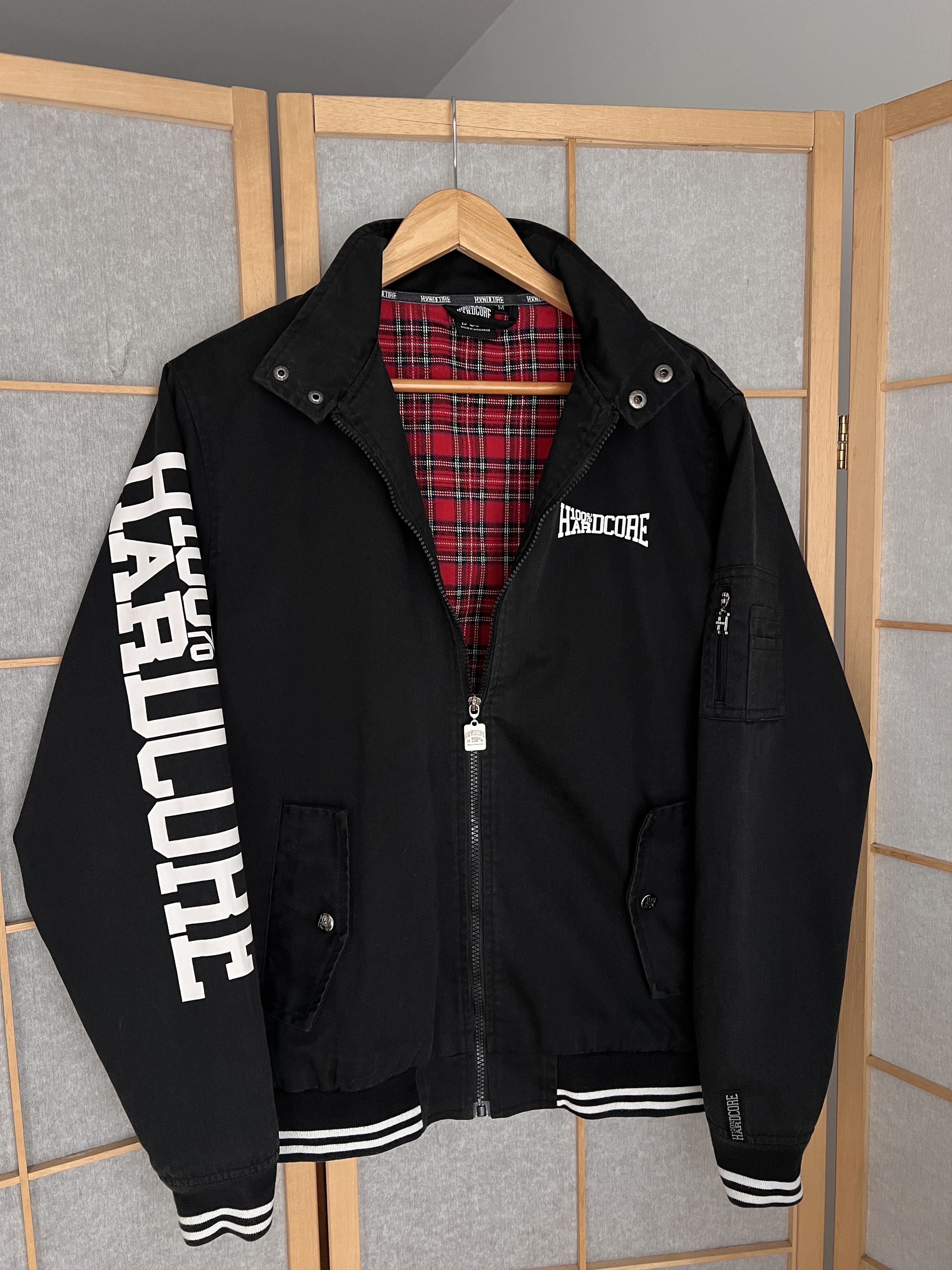 Thunderdome CRAZY Hardcore True VTG 00s bomber jacket plaid pitbull PUNK Size US M / EU 48-50 / 2 - 9 Thumbnail