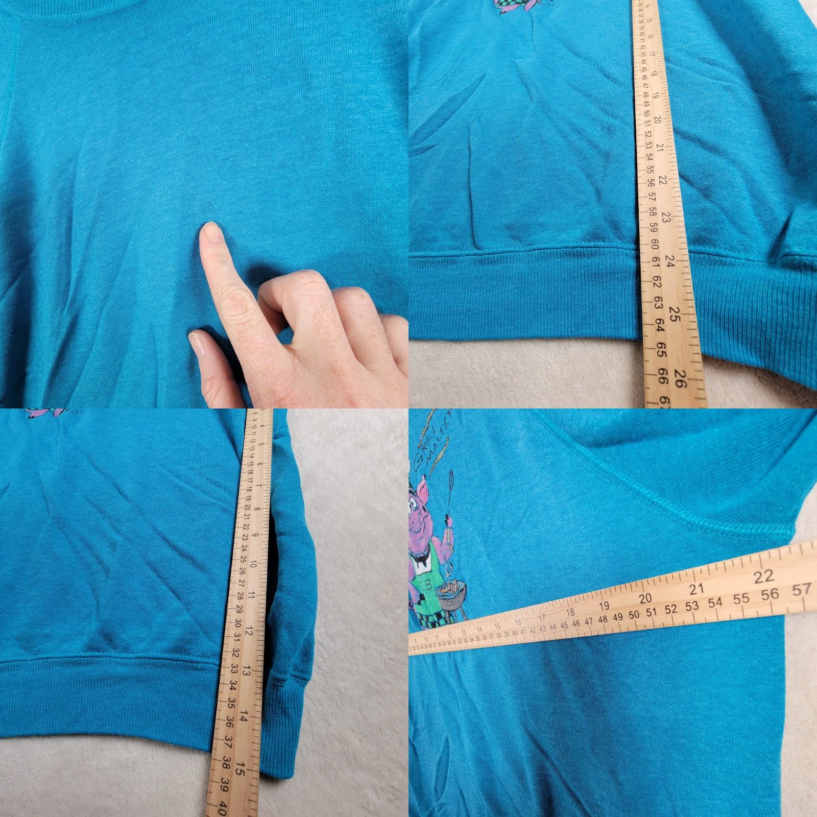 Hanes VINTAGE Hanes Sweatshirt Women XL Blue Bear 90s Pullover Crew Neck Long Sleeve Casual Size XL / US 12-14 / IT 48-50 - 8 Thumbnail