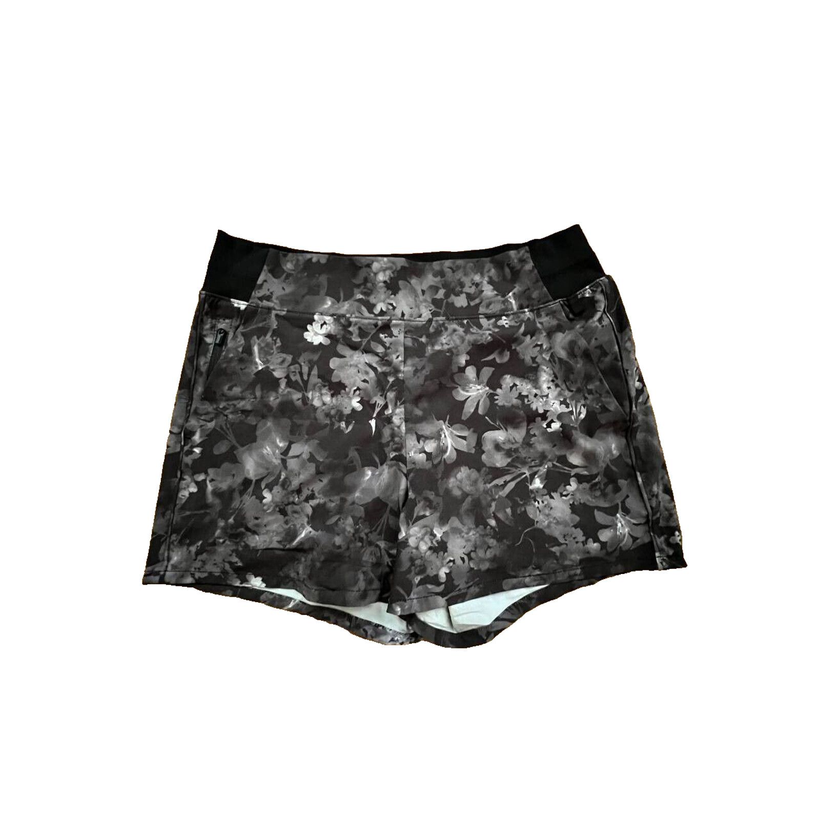 Athleta Athleta Brooklyn Floral Black Printed Shorts 12 A000570 Size 34" / US 12 / IT 48 - 3 Thumbnail