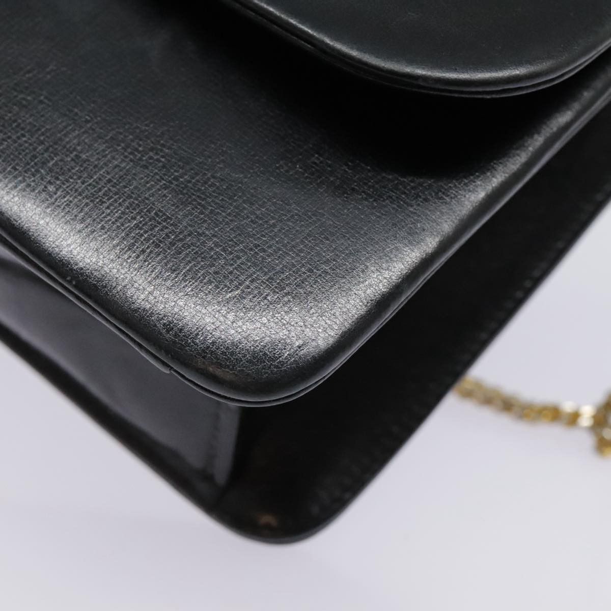 Dior DIOR Chain Shoulder Bag Leather Black Gold Size ONE SIZE - 16 Thumbnail
