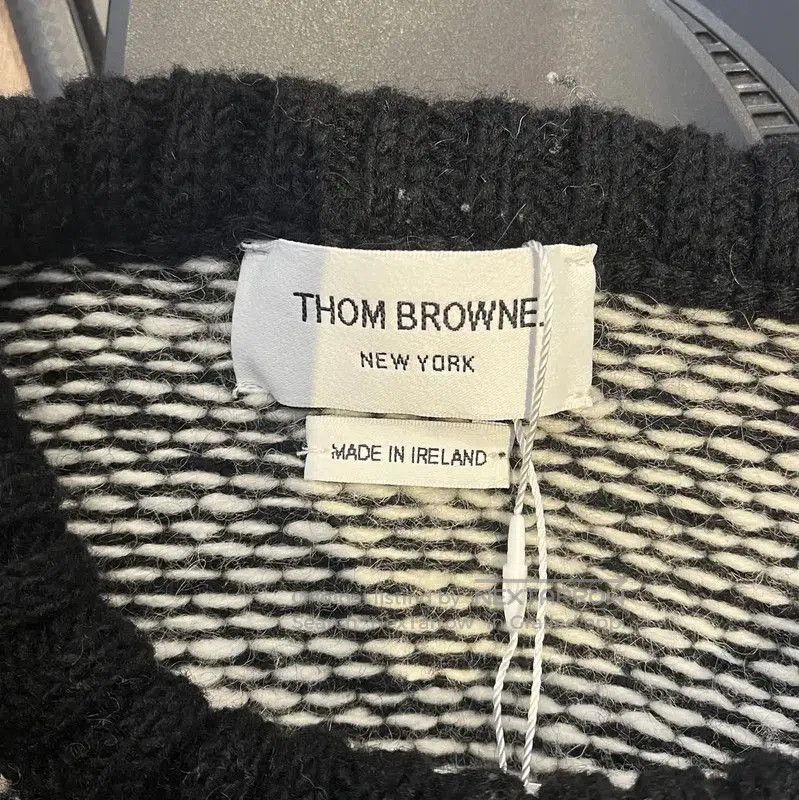 Thom Browne Thom Browne Black Wool Patterned Sweater for Women . Size S / US 4 / IT 40 - 3 Thumbnail