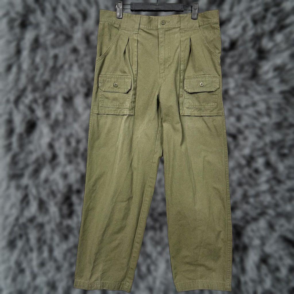 Vintage Cabela's Cargo Pants Mens 33x28.5 Green Classic Fit Canvas Workwear Casual Size US 33 - 1 Thumbnail