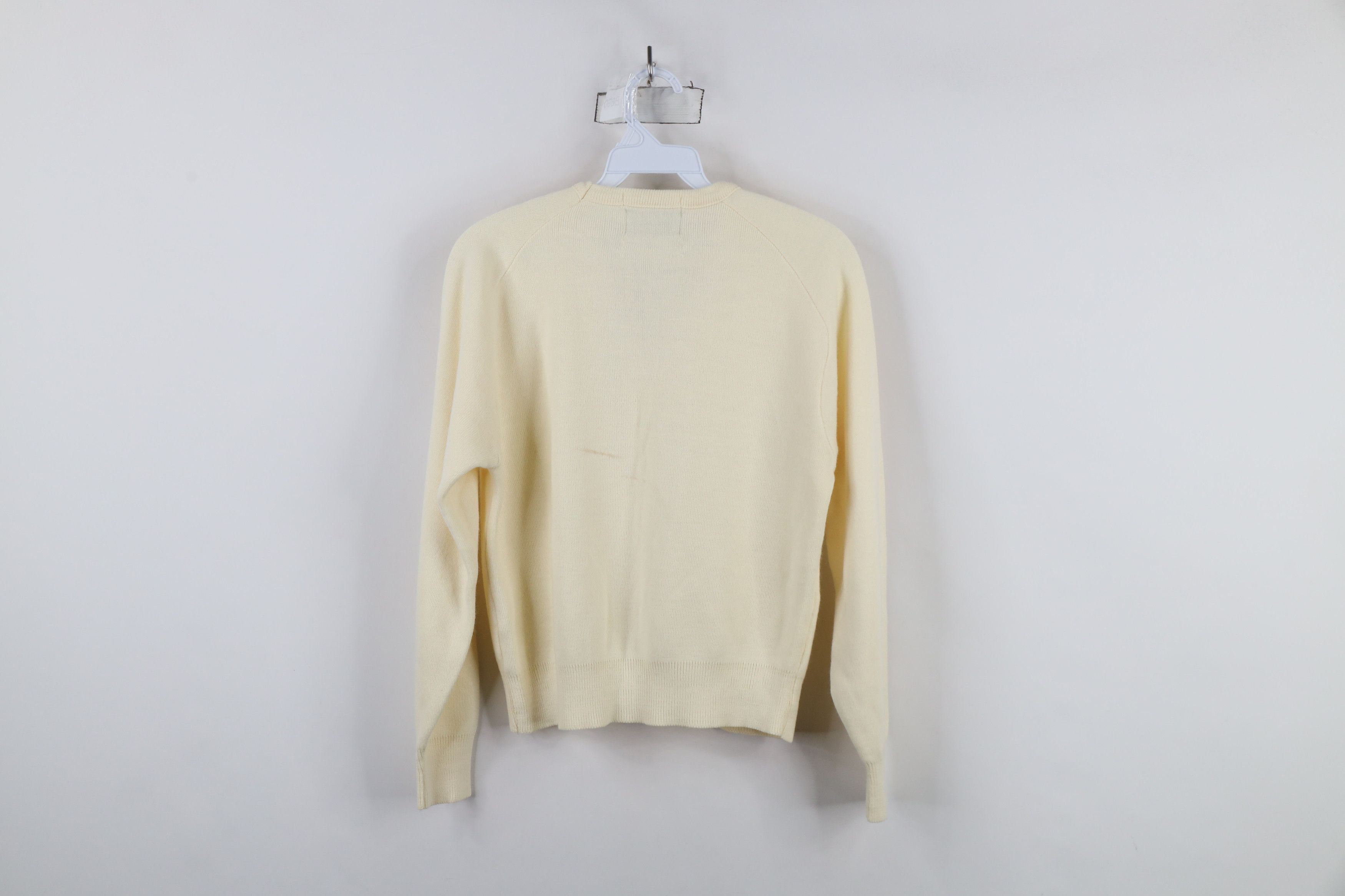 Vintage Vintage 70s Streetwear Feed Farmer Knit Sweater Cream USA Size L / US 10 / IT 46 - 12 Thumbnail
