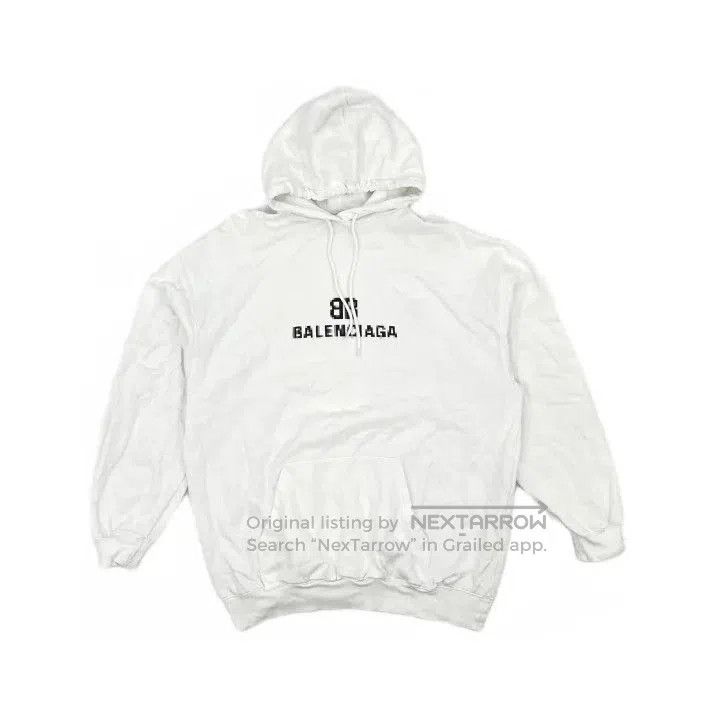 Balenciaga Balenciaga White Drawstring Long Sleeve Hoodie. Size US M / EU 48-50 / 2 - 1 Thumbnail