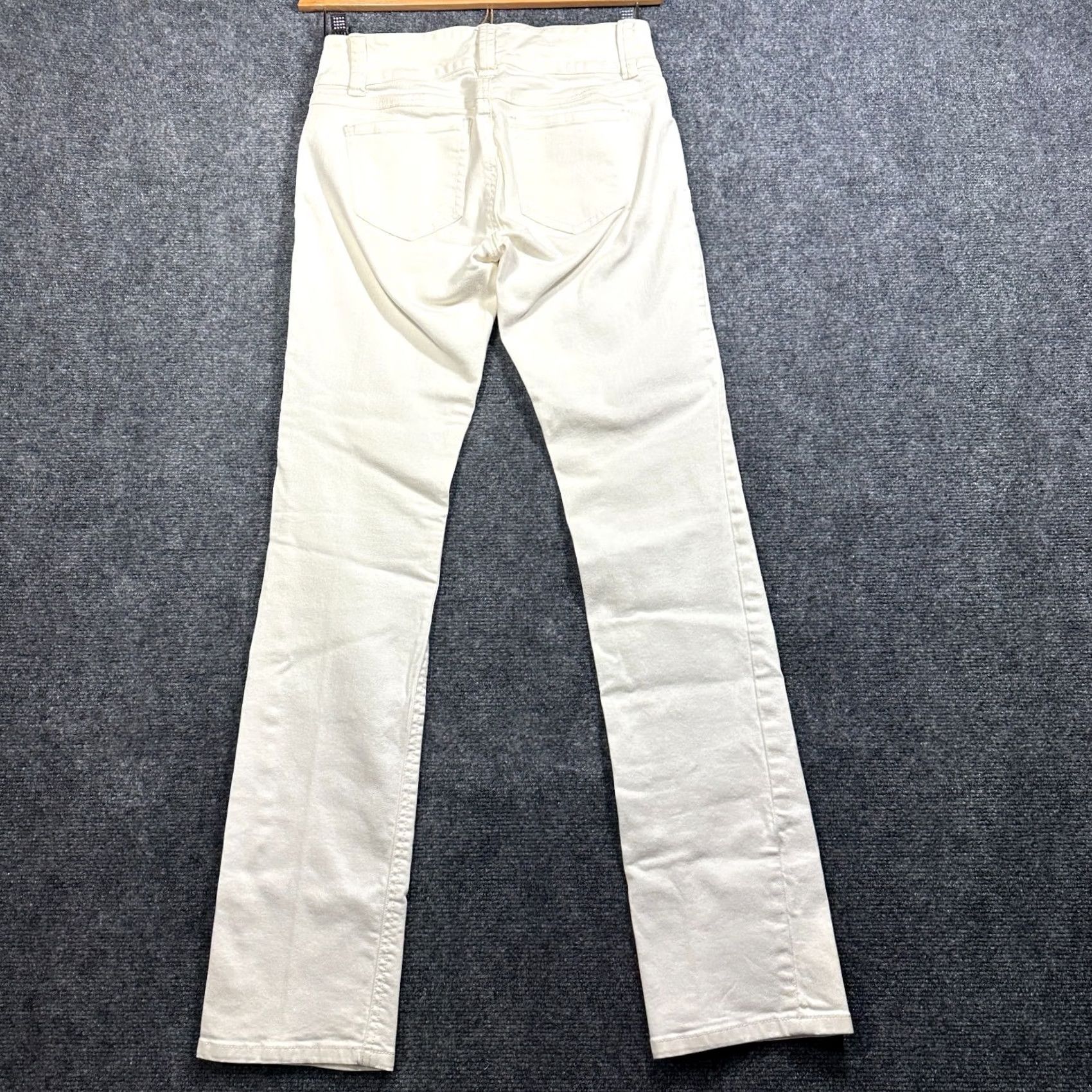 Vintage CAbi Lou Lou Straight Jeans Womens 2 White Cotton Stretch 5-Pocket Denim 32in Inseam Size 26" / US 2 / IT 38 - 7 Thumbnail