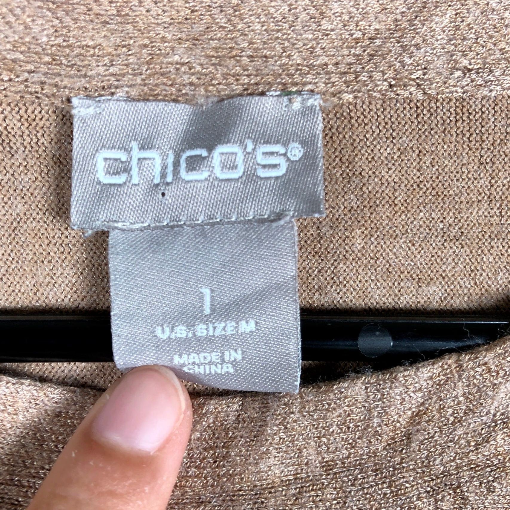 Vintage Chico's Womens Sweater Brown Popover Long Sleeve Rayon Blend Lightweight 1 (M) Size M / US 6-8 / IT 42-44 - 6 Thumbnail