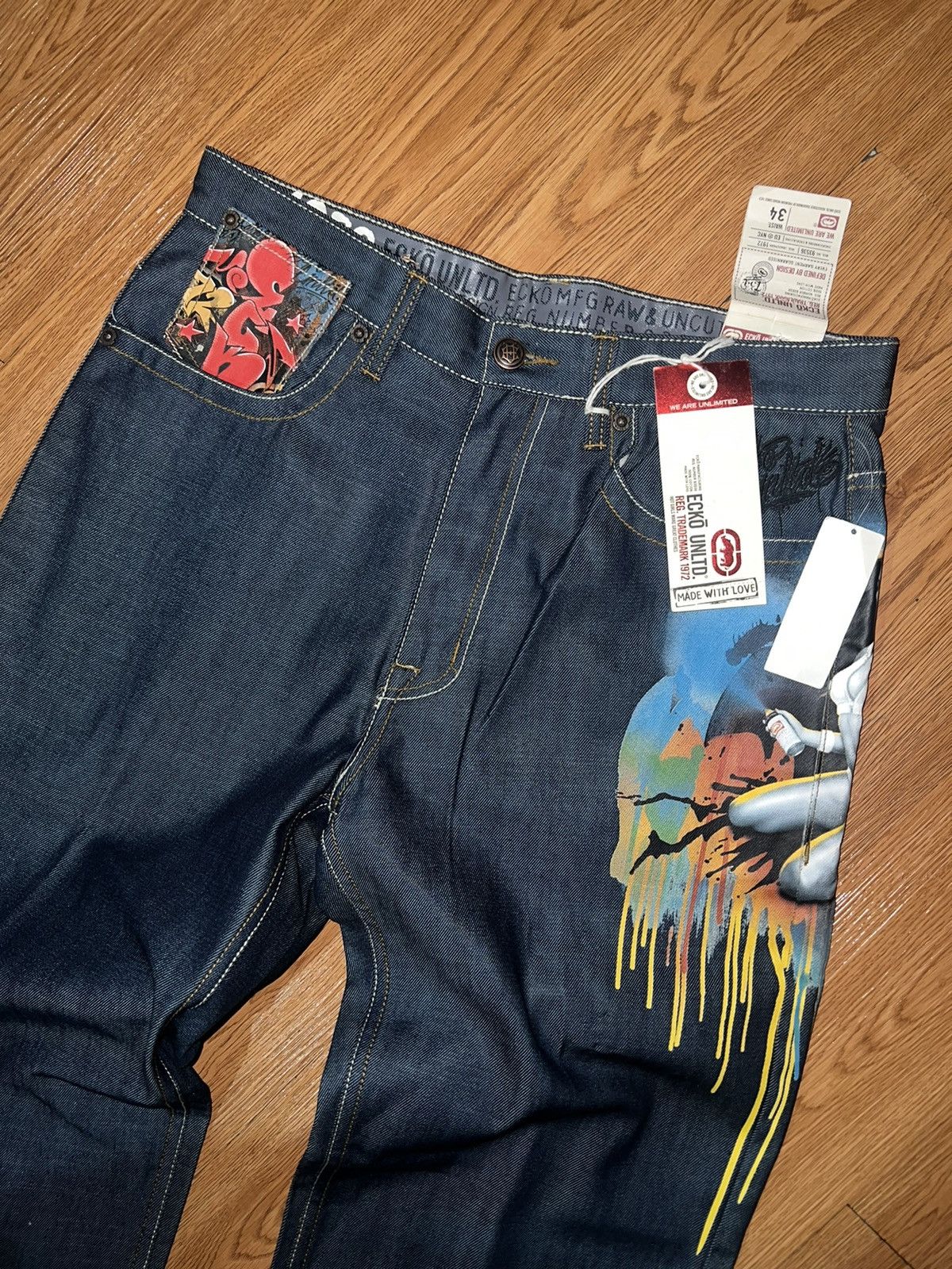 Ecko Unltd. × Vintage Vtg ECKO UNLTD RARE ITEM Size US 34 / EU 50 - 4 Thumbnail