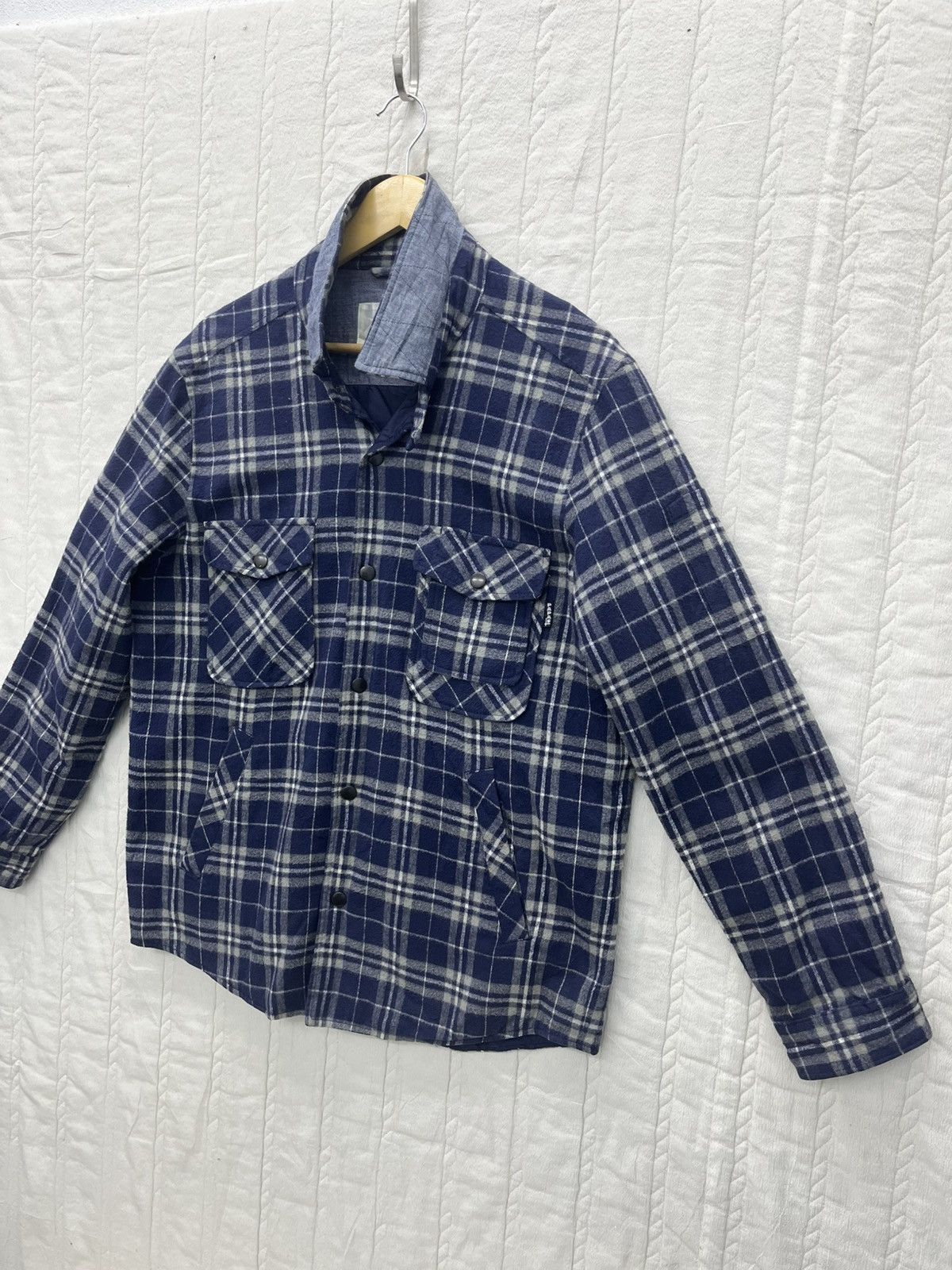 Japanese Brand × Vintage STEALS🔥PAPAS+ FLANNEL JACKET BUTTON Size US M / EU 48-50 / 2 - 3 Thumbnail