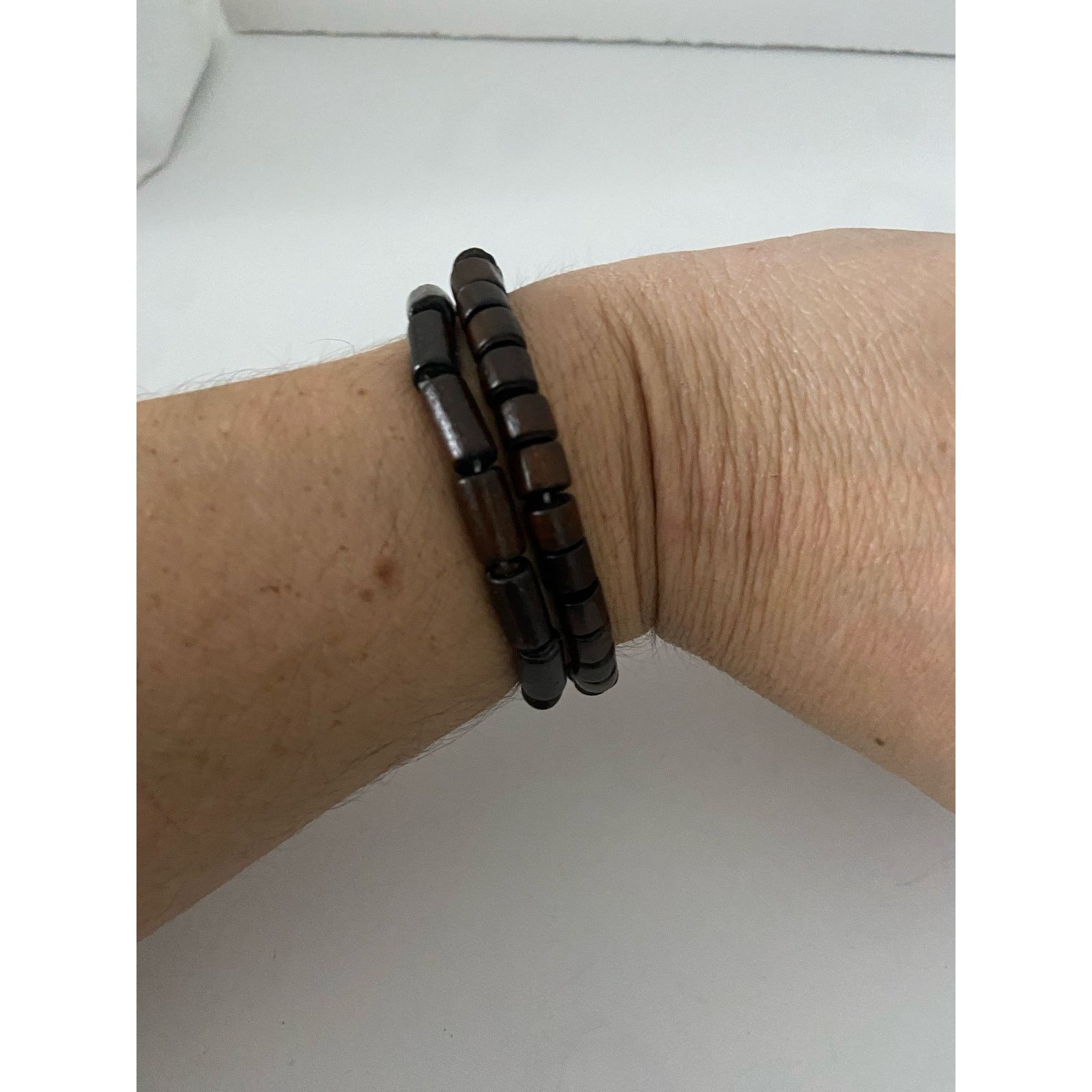 Tunique Sans Manches Ginger G. - Perles De Bois Marron - Taille M - NEUVE Avec étiquette (NWT)
