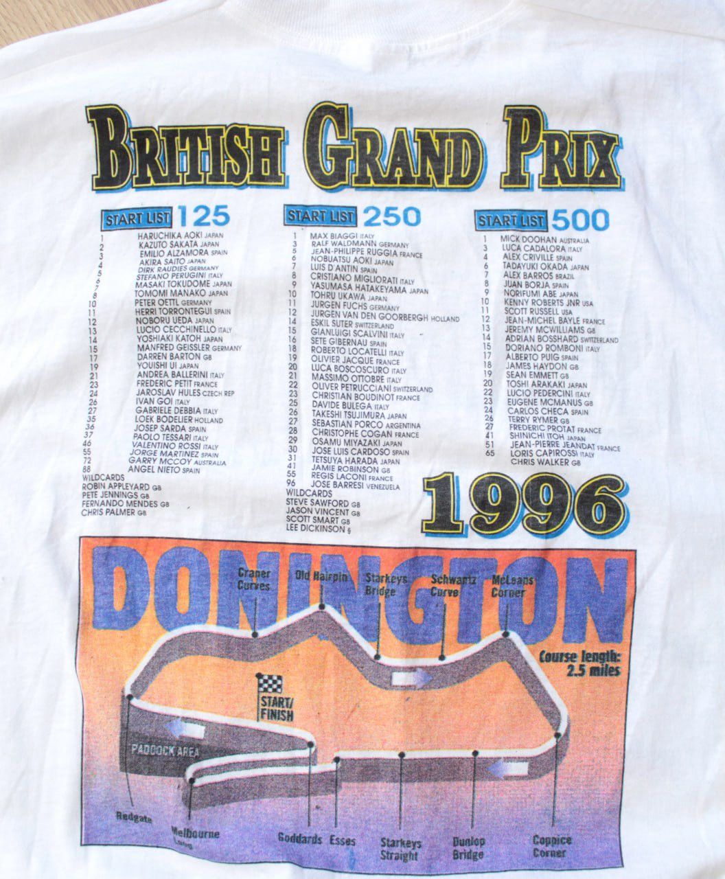 Vintage 🔥 1996 Vintage Motocycle Moto British Grand Prix T Shirt Size US XL / EU 56 / 4 - 3 Thumbnail