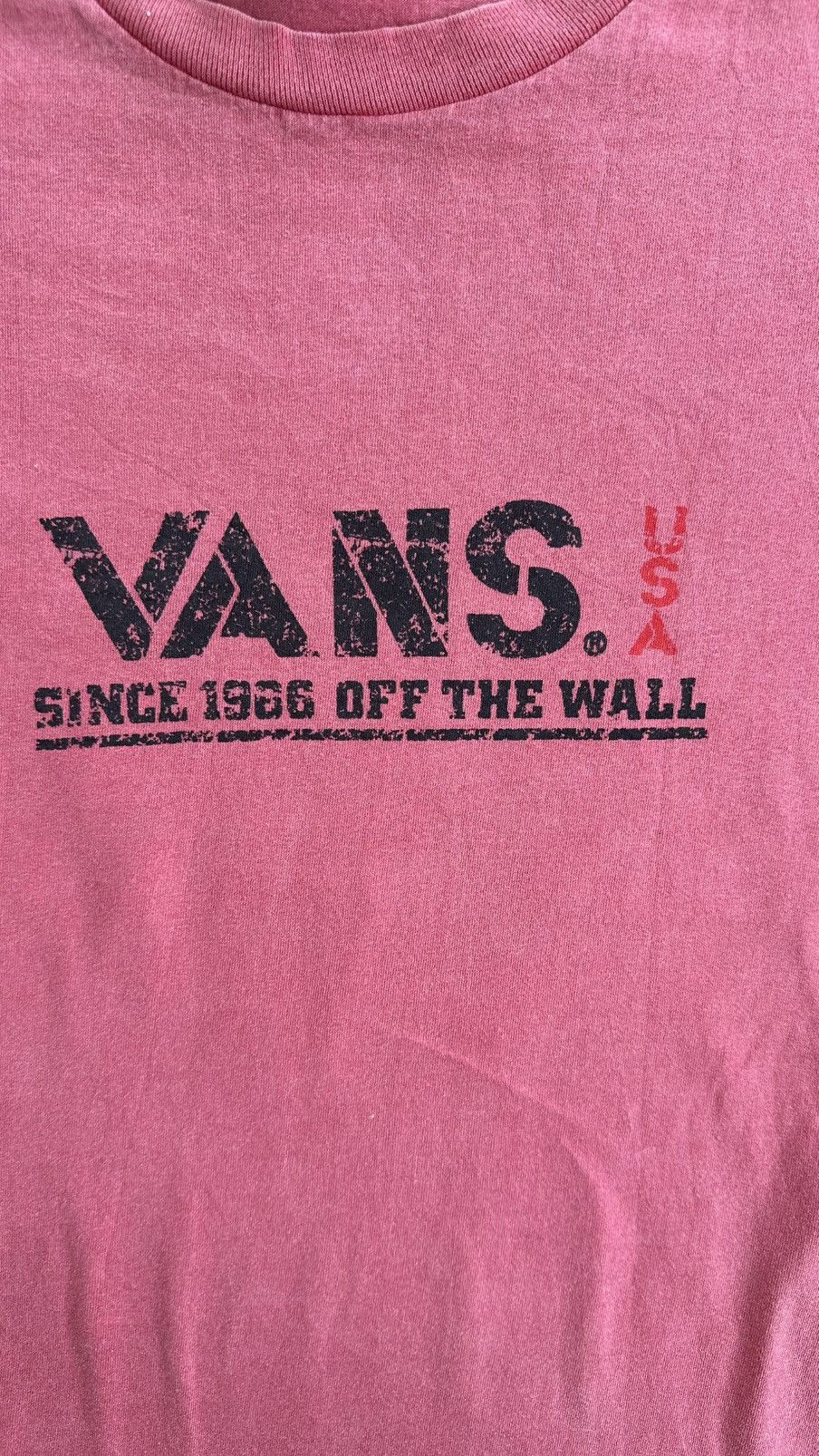 Vans VINTAGE VANS MADE IN USA SPELLOUT DYE BLEACH TEE Size US M / EU 48-50 / 2 - 2 Thumbnail