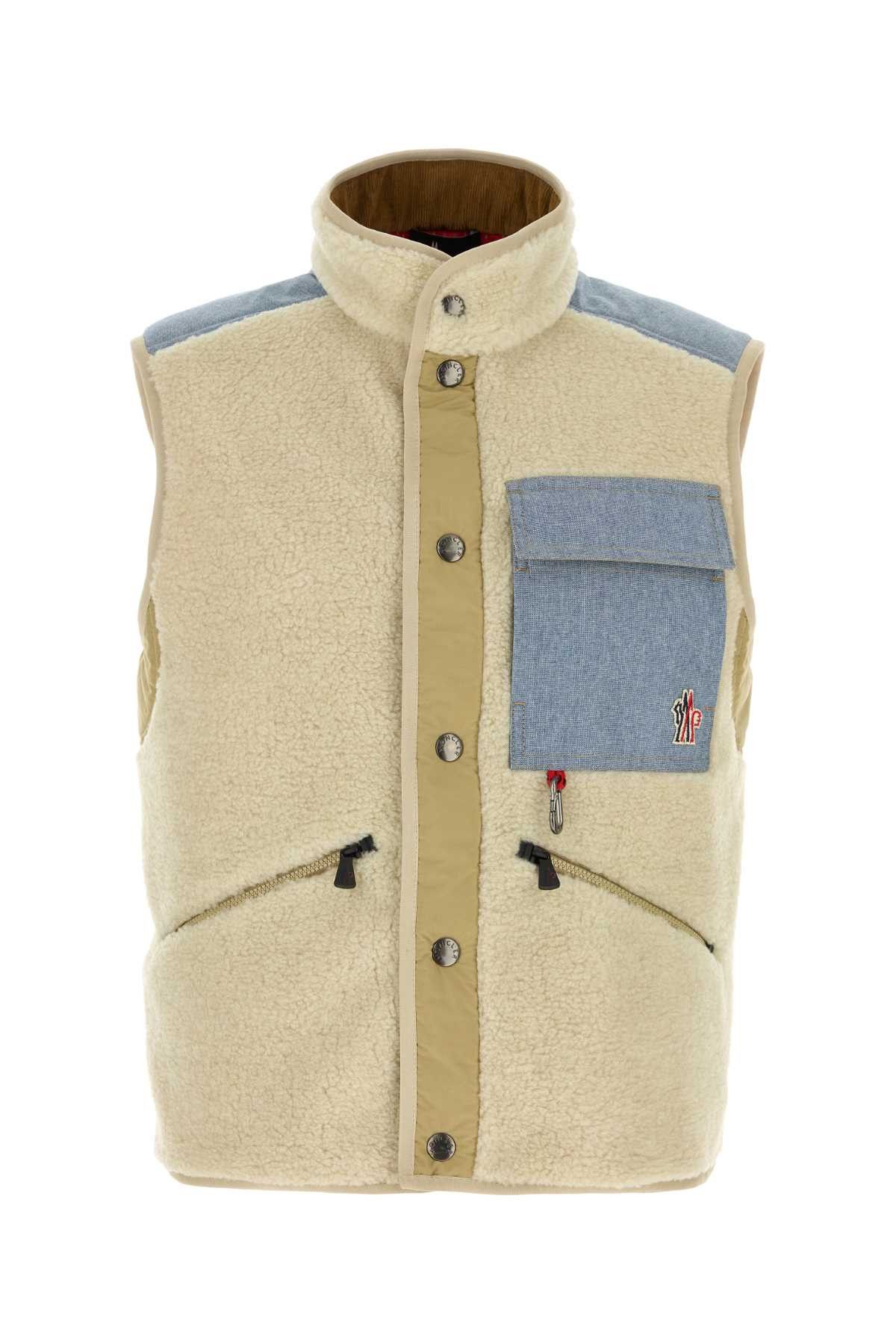 Moncler Grenoble Sand Teddy Fabric Sleeveless Jacket Size US L / EU 52-54 / 3 - 1 Thumbnail