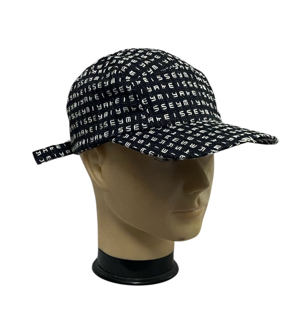 Issey Miyake Rare🔥2000s Issey Miyake Black Jacquard 5 Panel Hat Size ONE SIZE - 2 Thumbnail