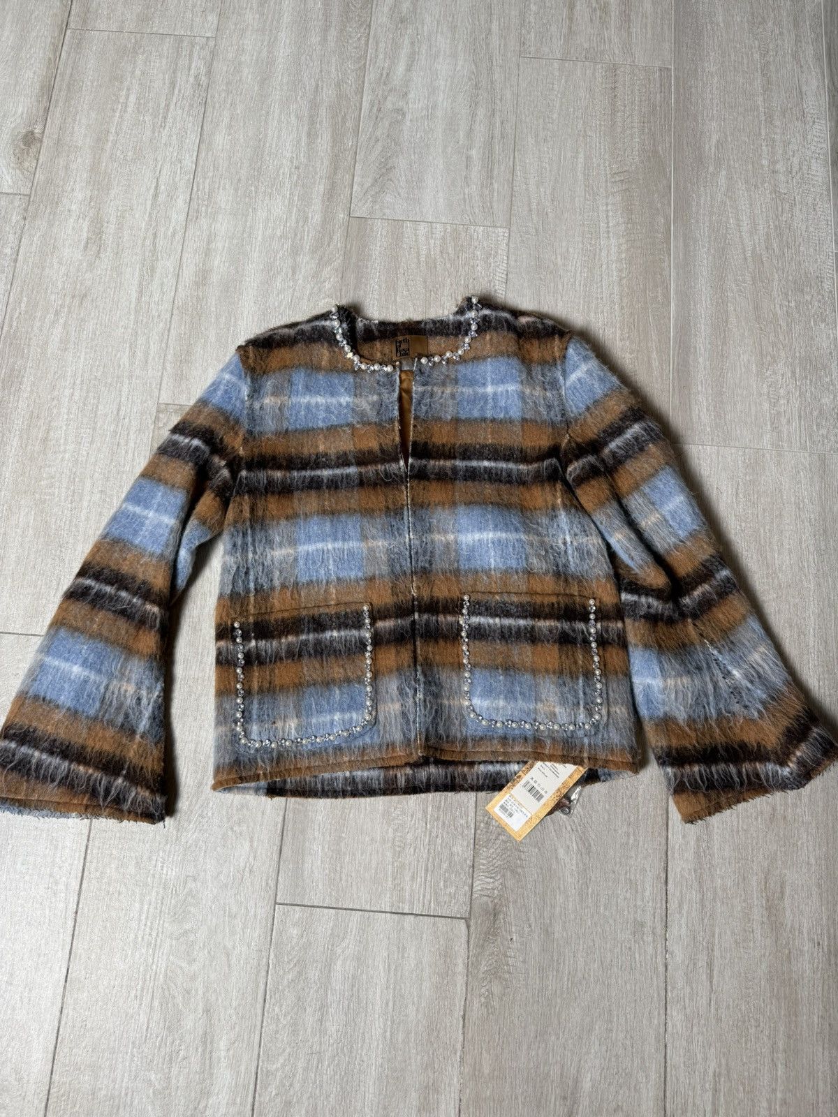 Birth of Royal Child Birth Of Royal Child Rhinestone Pearl Mohair Bomber Jacket Size US L / EU 52-54 / 3 - 1 Thumbnail