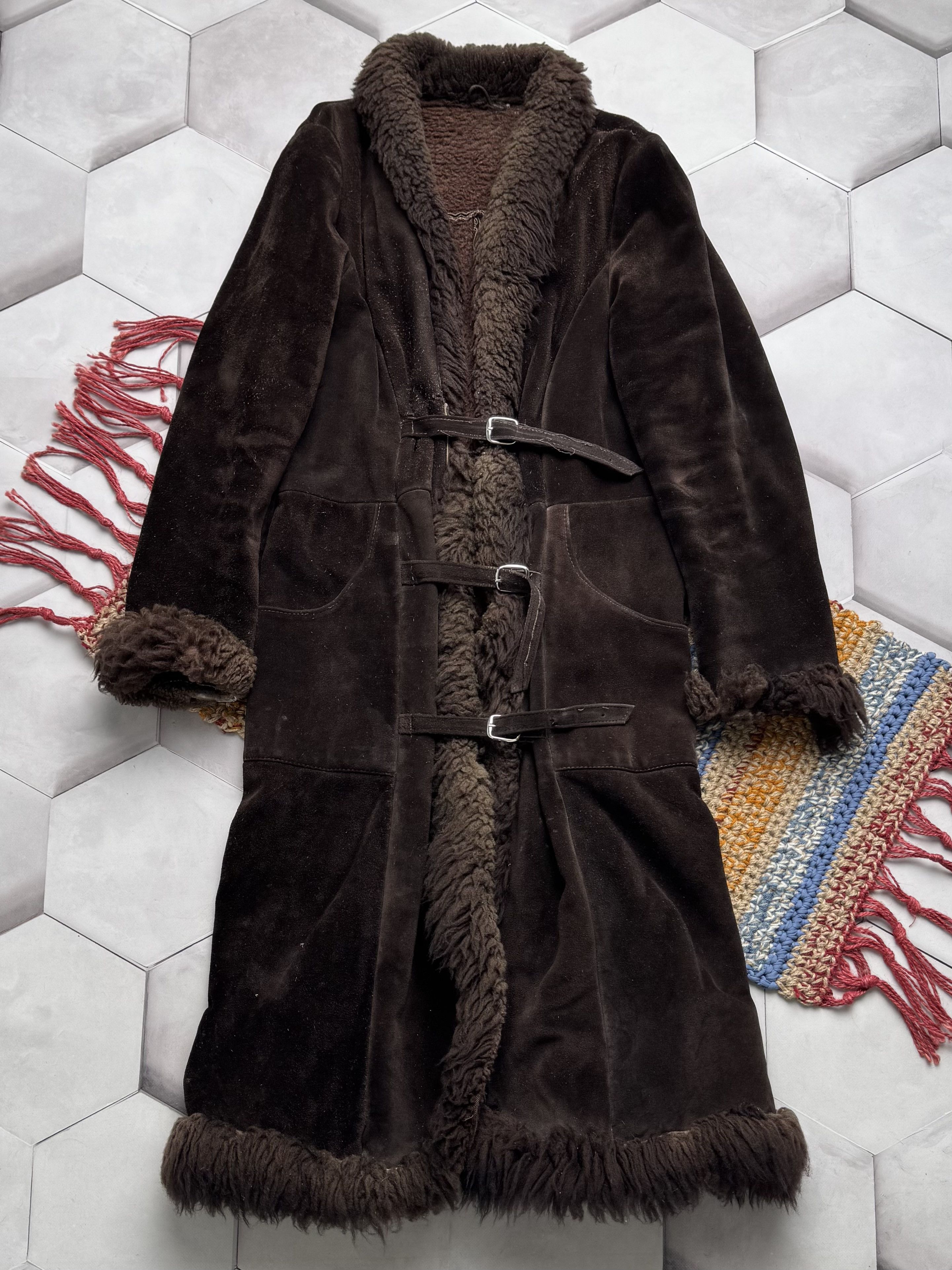 Vintage Vintage 80's Thrashed Suede Coat (E4) Size L / US 10 / IT 46 - 1 Thumbnail