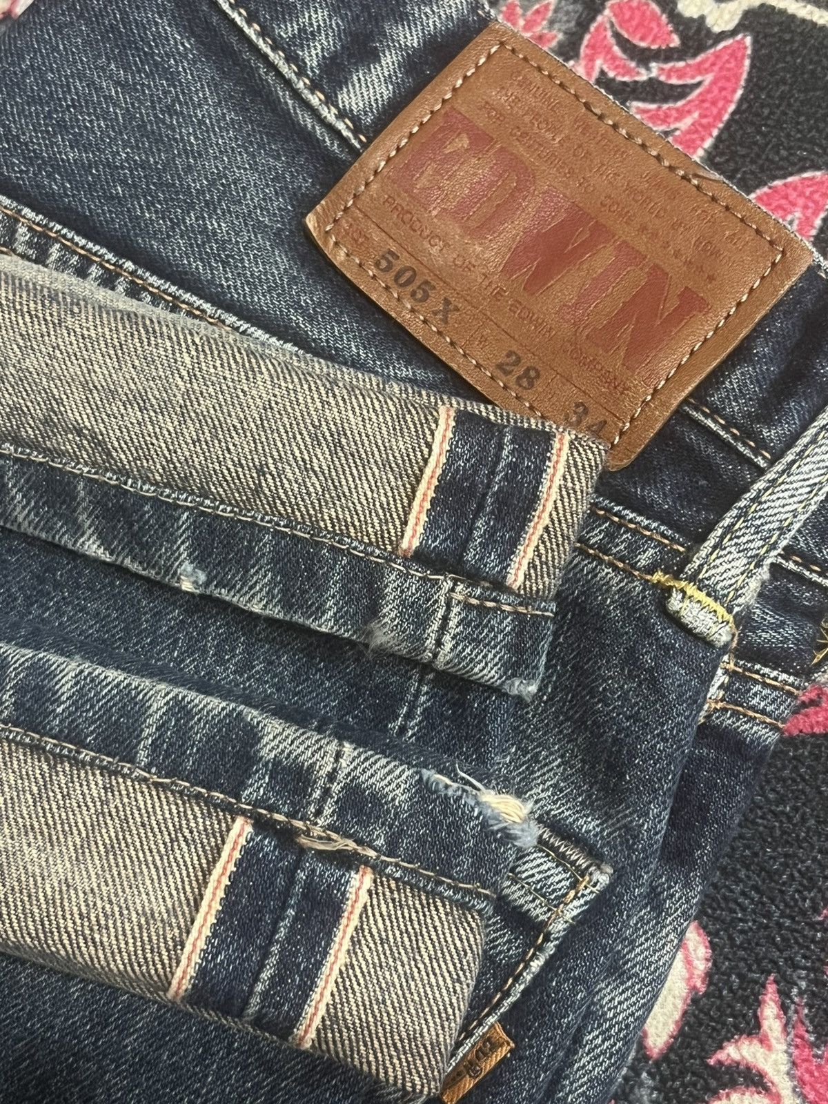 Acne Studios Vintage Edwin 505X Japan Rusty Blue Distressed Selvedge Jean Size US 28 / EU 44 - 12 Thumbnail