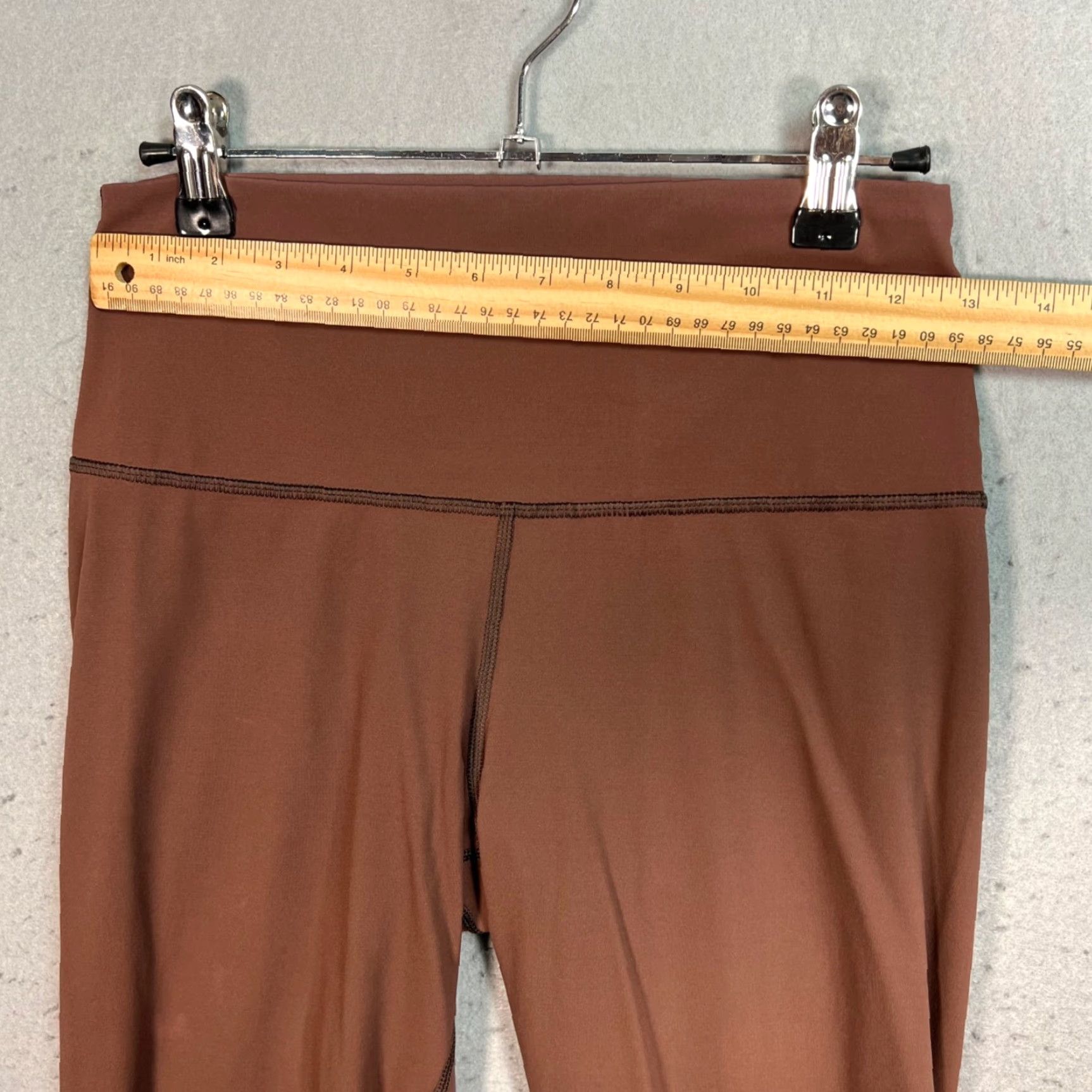 Everlane Everlane Leggings Ankle Medium Brown High-Waist Recycled Nylon & Elastan Size 32" / US 10 / IT 46 - 4 Thumbnail