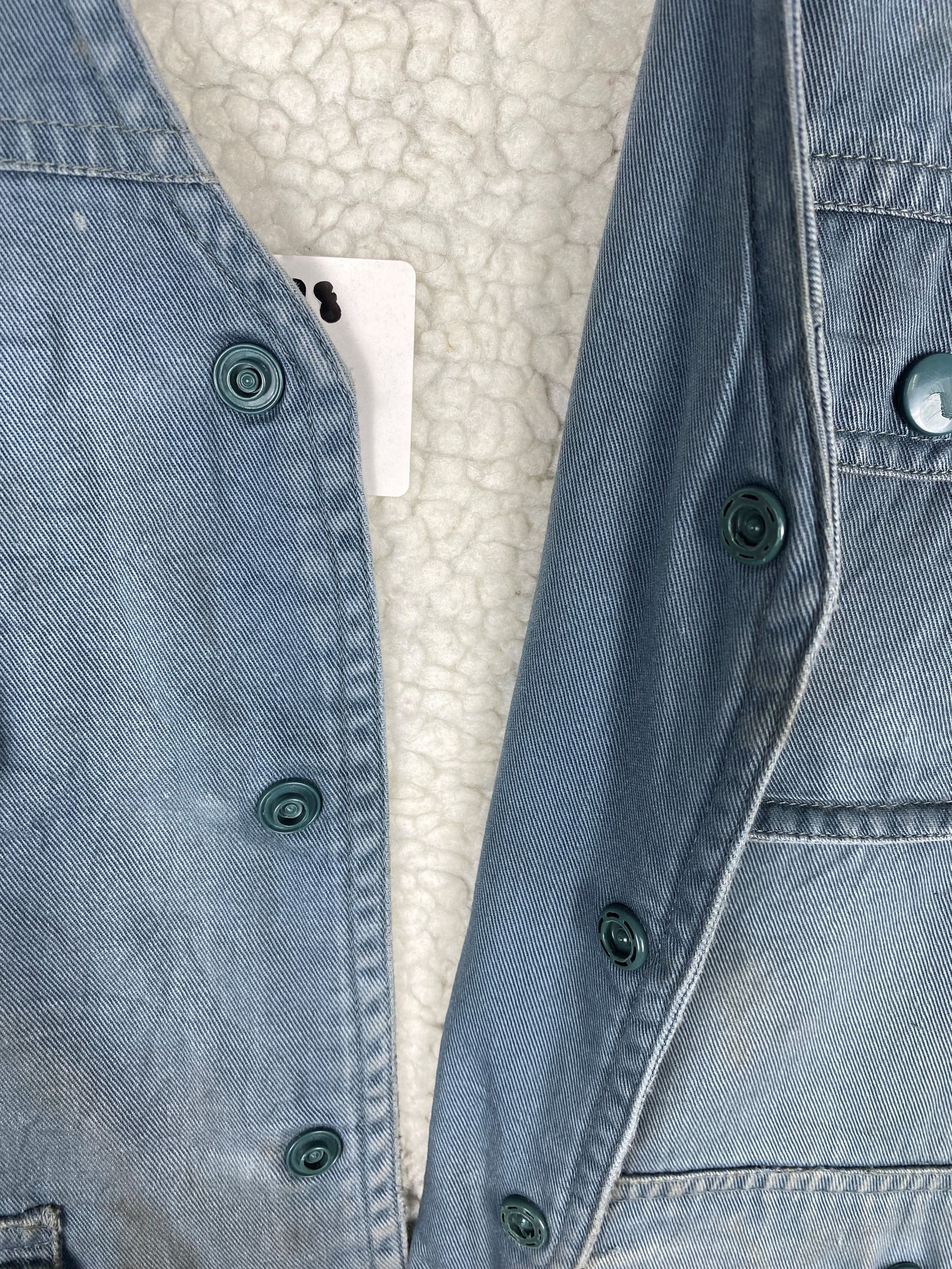 Japanese Brand Vintage Winter Gear Fleece Lining Utility Denim Vest Size US L / EU 52-54 / 3 - 6 Thumbnail