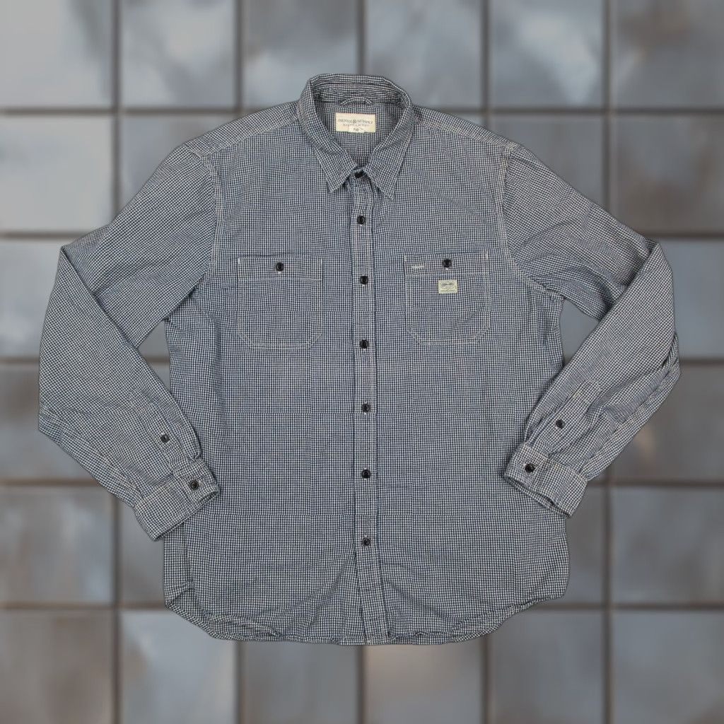 Ralph Lauren VINTAGE? No. Denim & Supply Ralph Lauren Shirt Mens 2XL Blue Gingham Plaid Button-Front Long Sleeve Cotton Classic Fit with Pockets Mens Size US XXL / EU 58 / 5 - 1 Thumbnail