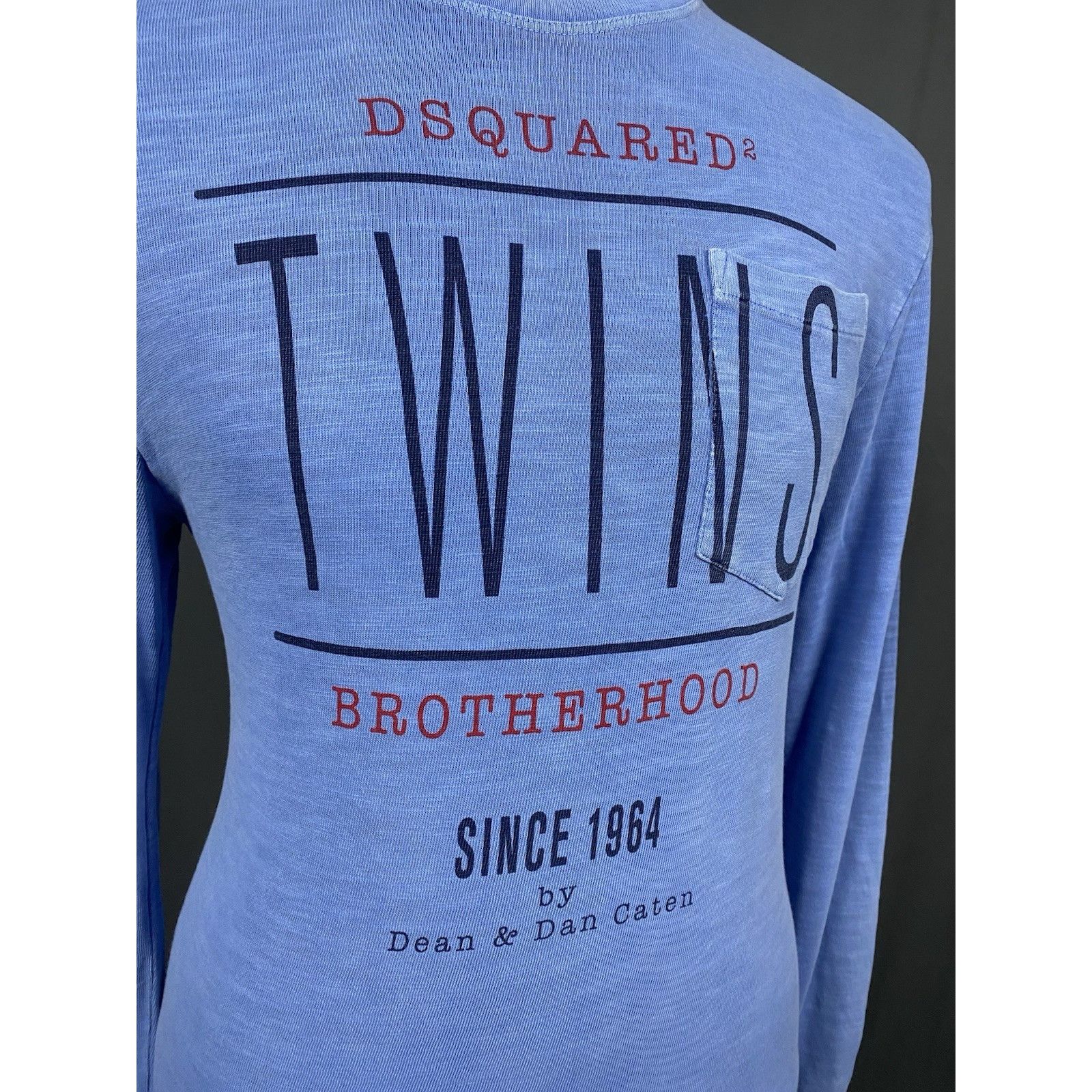 Dsquared2 Dsquared2 Big Logo Men's Blue Crewneck Sweater Size L Size US L / EU 52-54 / 3 - 8 Thumbnail