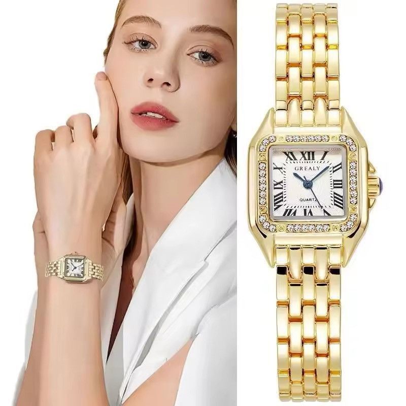 Other Retro Women's Square Watches Gold Size ONE SIZE - 2 Thumbnail