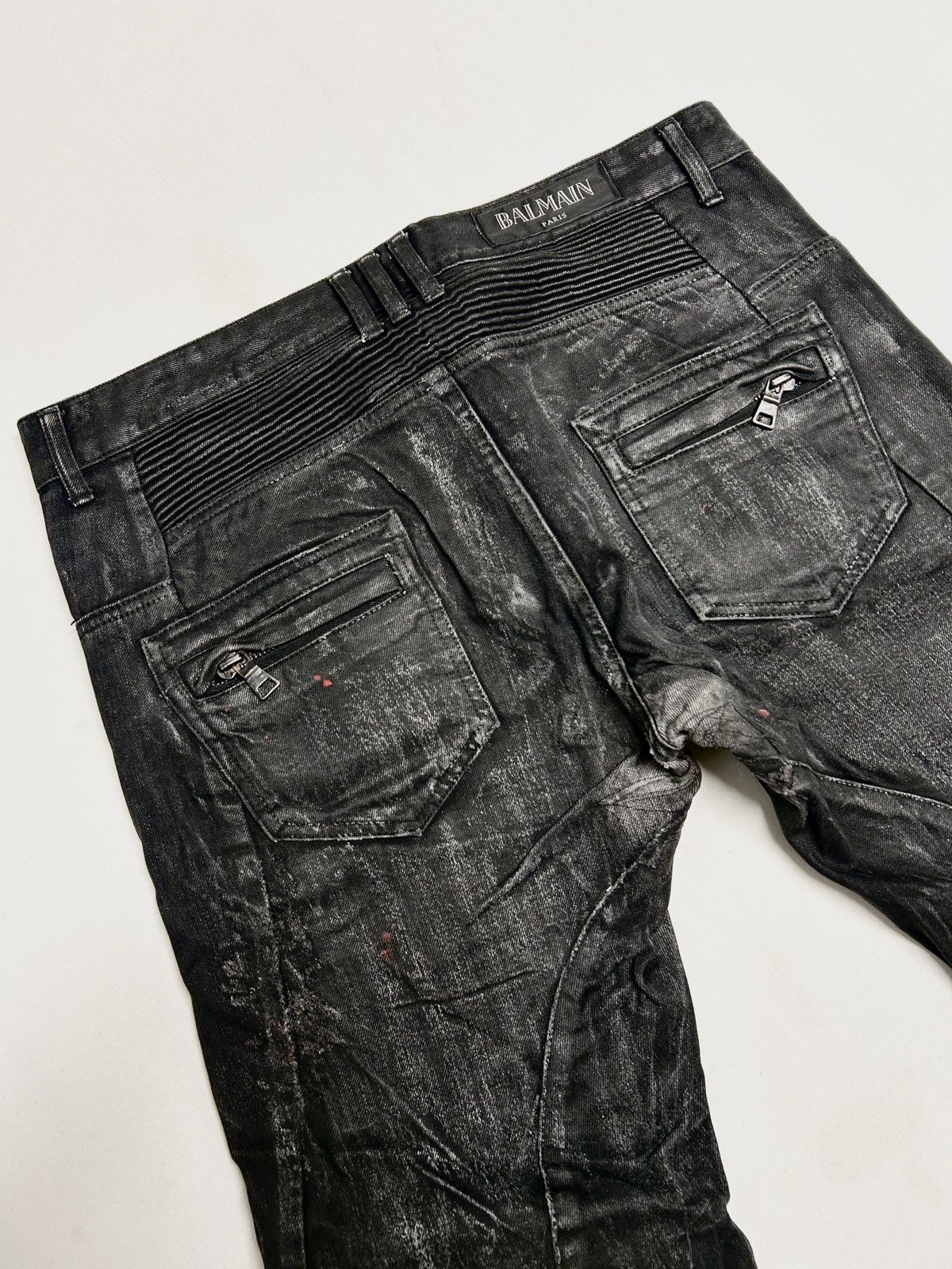 Balmain SS2014 Banana Cut Waxed Denim Size US 32 / EU 48 - 4 Thumbnail