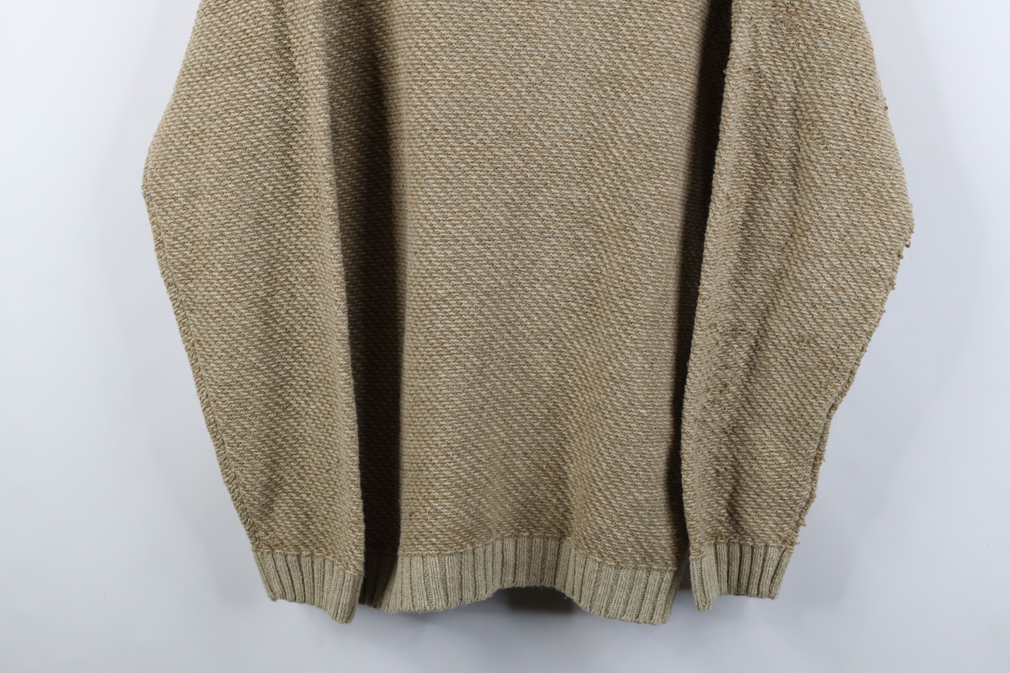 Vintage Vintage 90s Streetwear Tone Knit Crewneck Sweater Beige Size US M / EU 48-50 / 2 - 3 Thumbnail