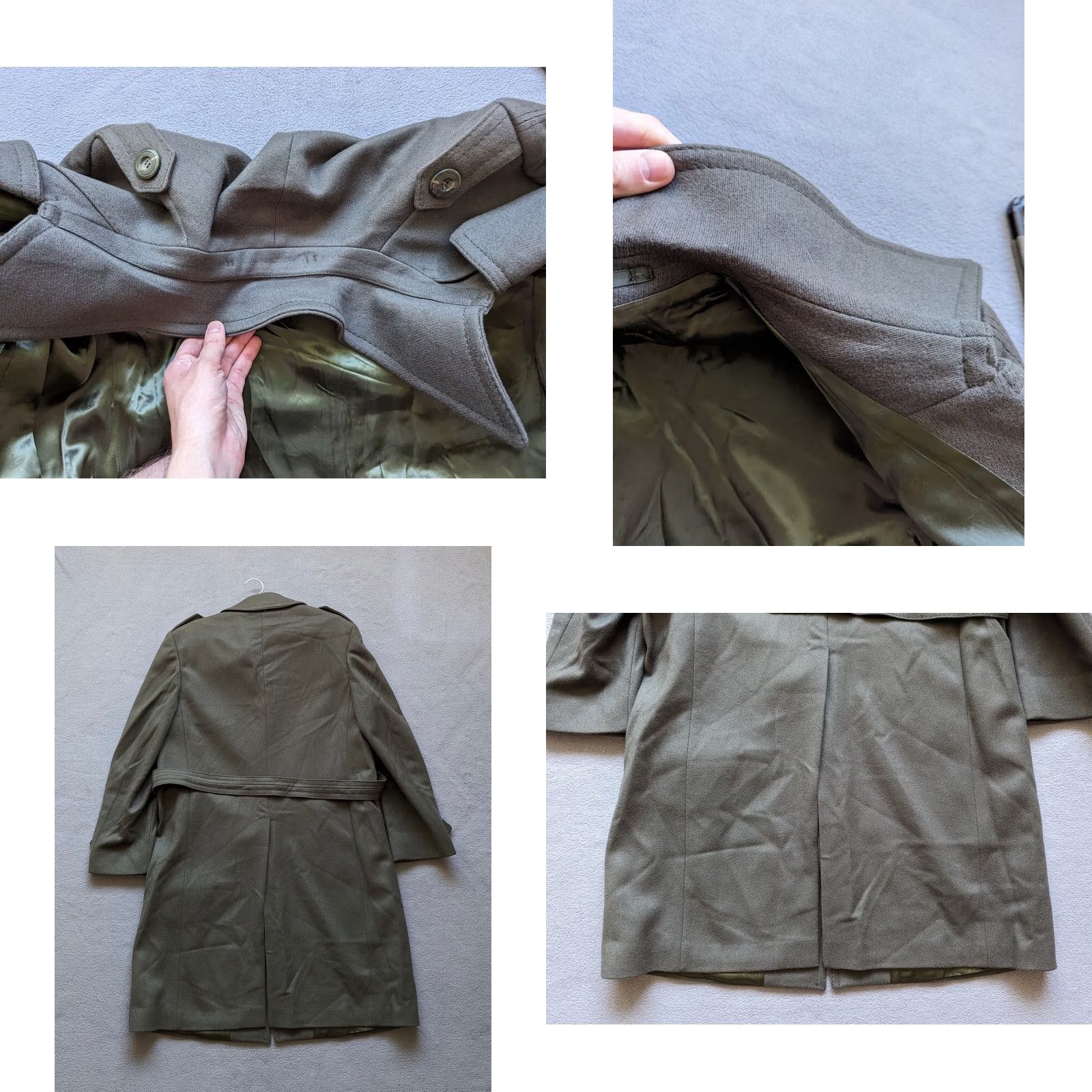 Vintage Vintage Wool Coat Mens Green Military Style Overcoat M Size HRZ Kleidung Size US M / EU 48-50 / 2 - 9 Thumbnail