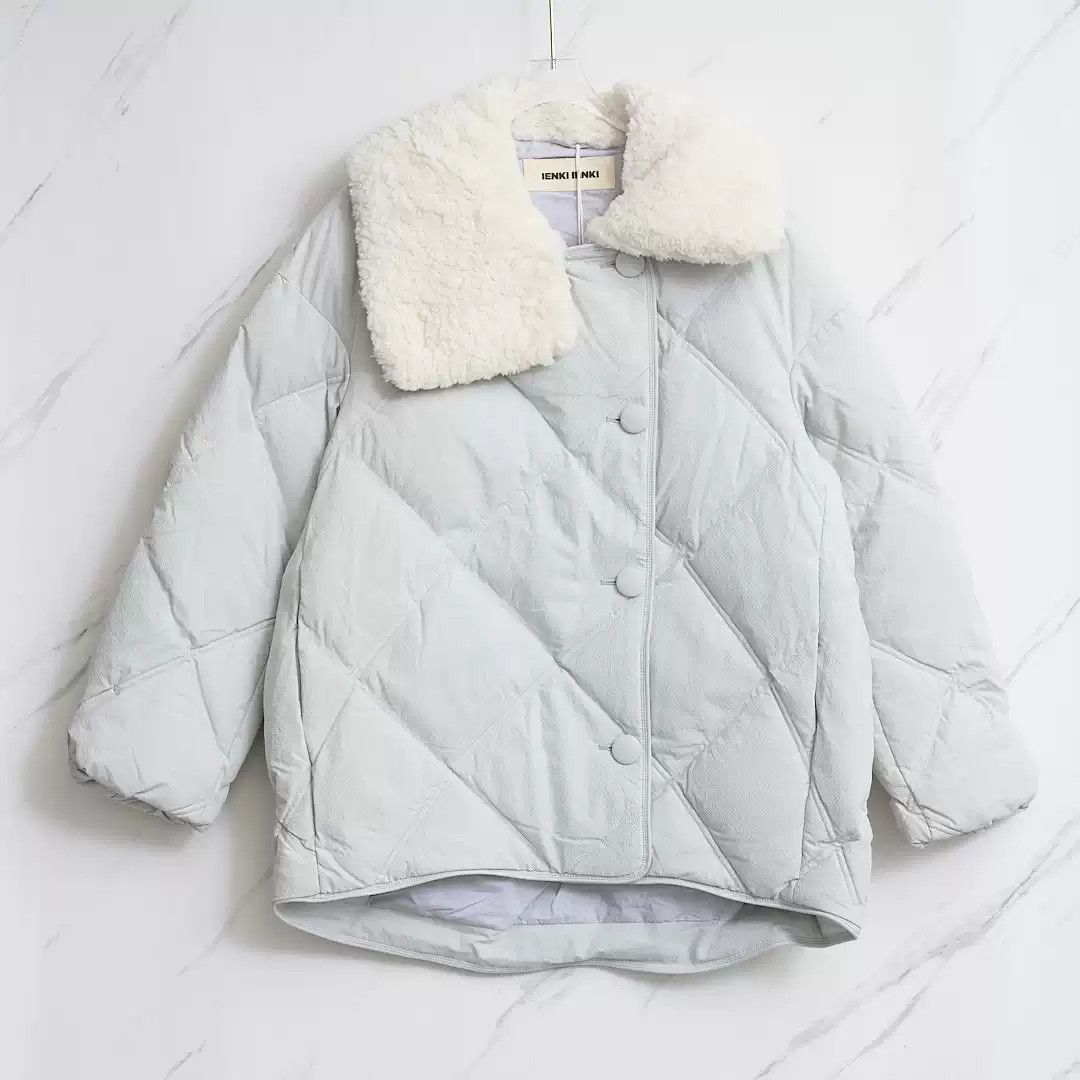 IENKI IENKI IENKI IENKI Women's Lamb Fur Down Jacket Size M / US 6-8 / IT 42-44 - 1 Thumbnail
