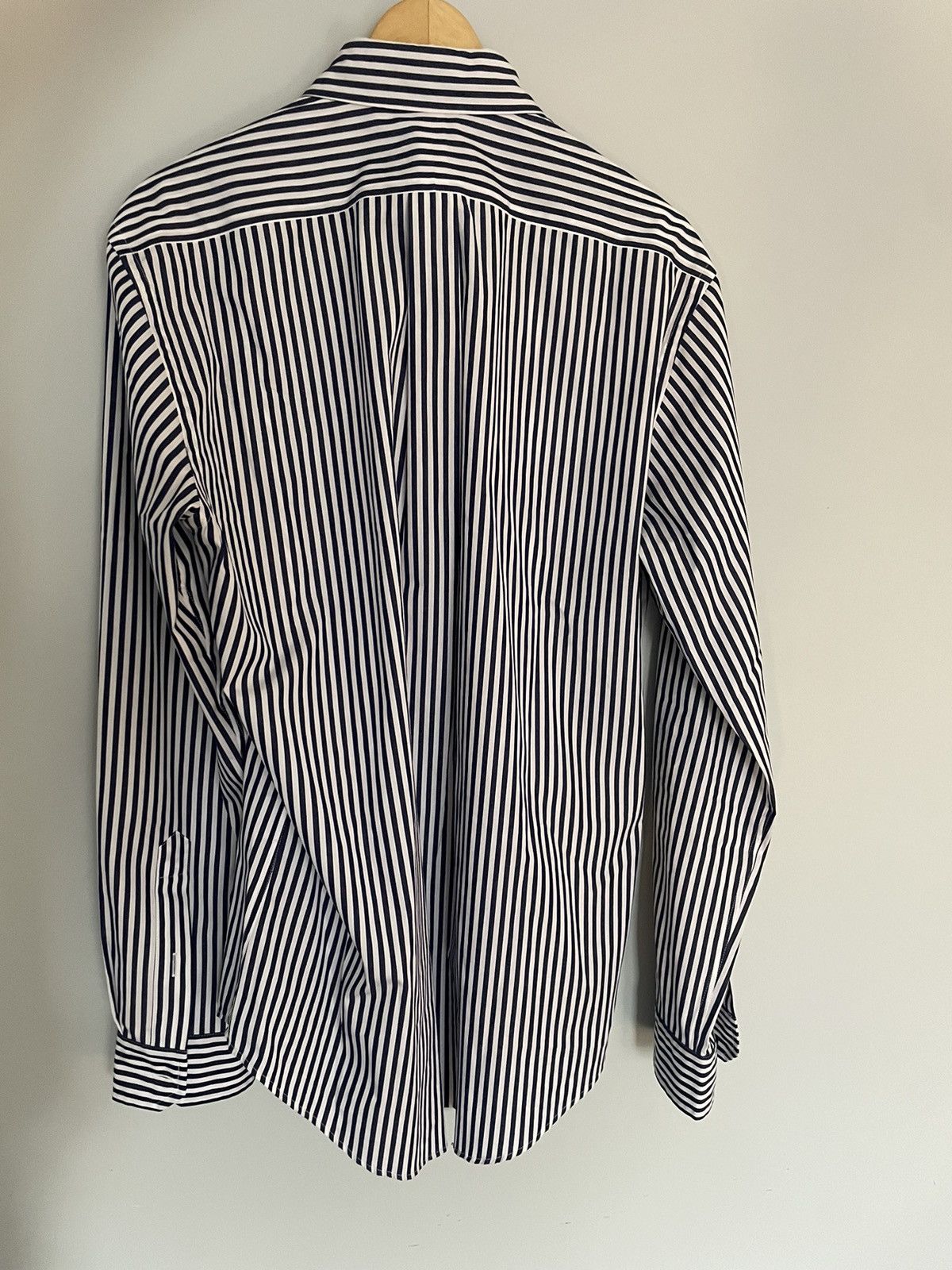 Y/Project Cinched Logo-Embroidered Striped Shirt Size US XL / EU 56 / 4 - 5 Thumbnail
