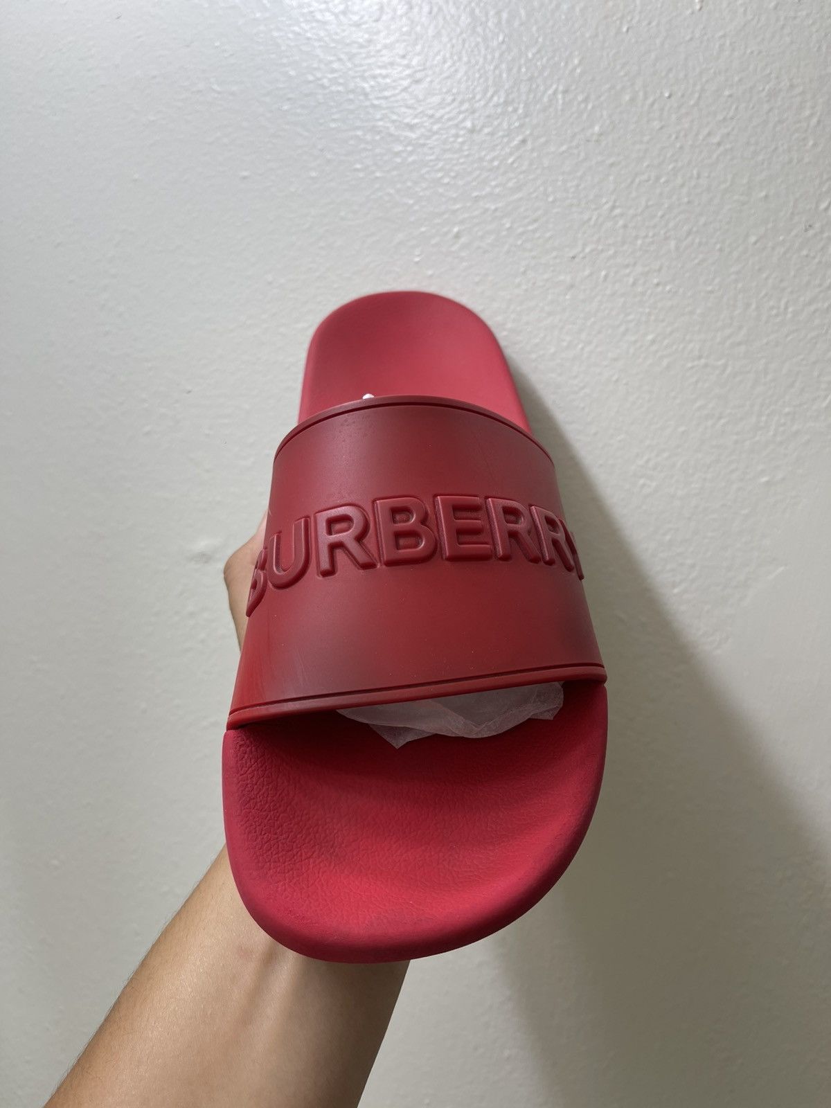 Burberry Burberry Men Slides “Bright Red” Size 9 In Men/ 42 EU Size US 9 / EU 42 - 10 Thumbnail