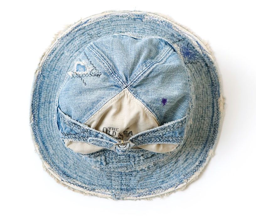 Kapital Kapital 11.5oz old man and the sea crash damage denim hat Size ONE SIZE - 5 Thumbnail