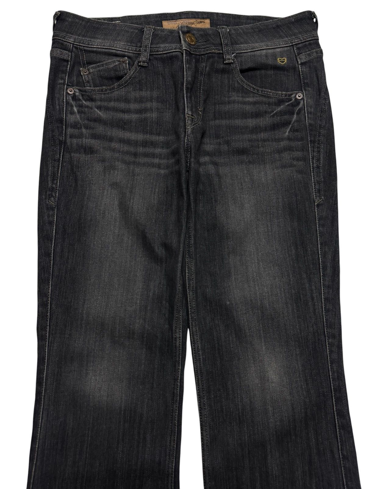 Tornado Mart BELL BOTTOM VINTAGE 🇯🇵 WHISKER CLAWMARK BOOTCUT DARK DENIM Size US 31 - 3 Thumbnail