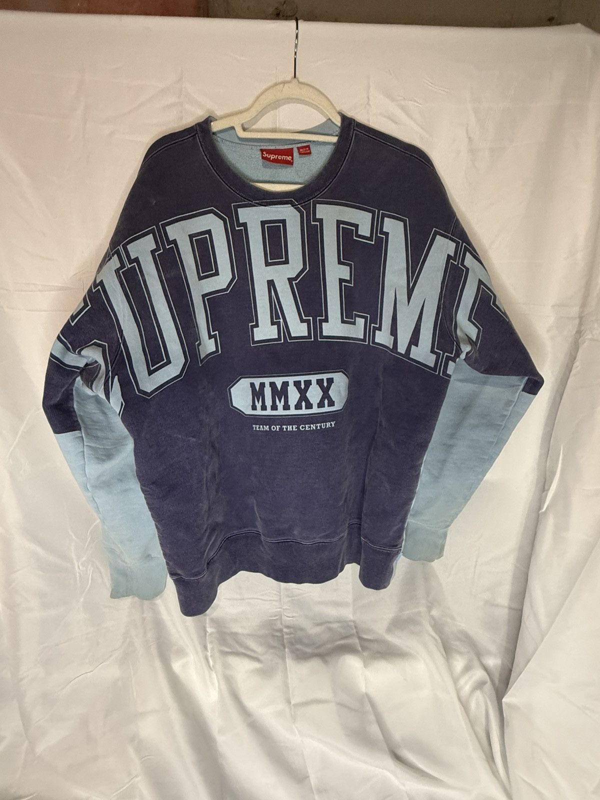 Supreme Supreme Team of the Century Overprint Crewneck Navy/ Blue XL Size US M / EU 48-50 / 2 - 1 Thumbnail
