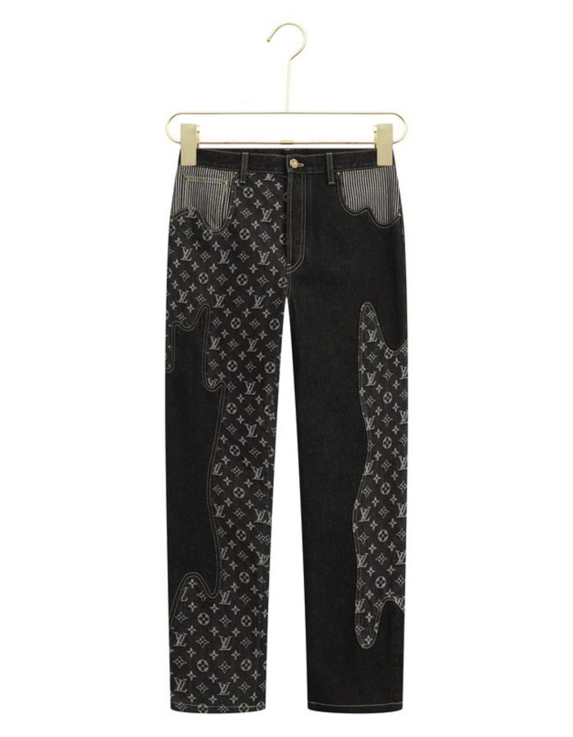 Louis Vuitton x Nigo Monogram Crazy Denim Pants Black