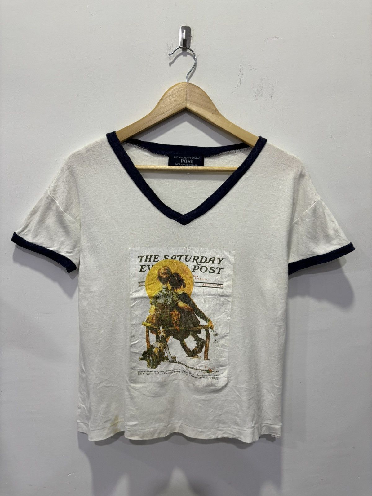 Vintage Vintage The Saturday Evening Post Norman Rockwell Tshirt Size US S / EU 44-46 / 1 - 1 Thumbnail