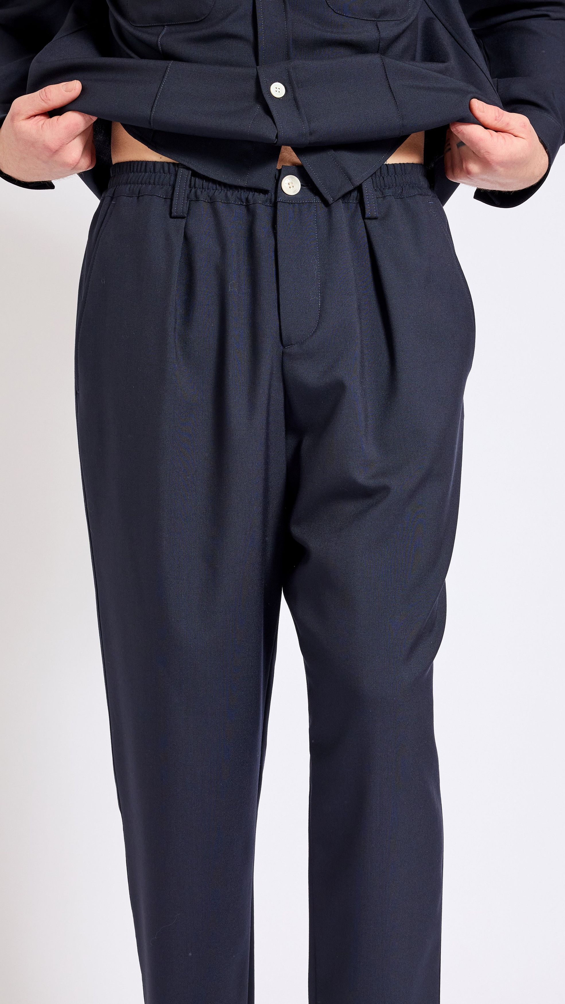 Marni MARNI TROPICAL WOOL ELASTIC WASIT PANTS Size US 32 / EU 48 - 4 Thumbnail