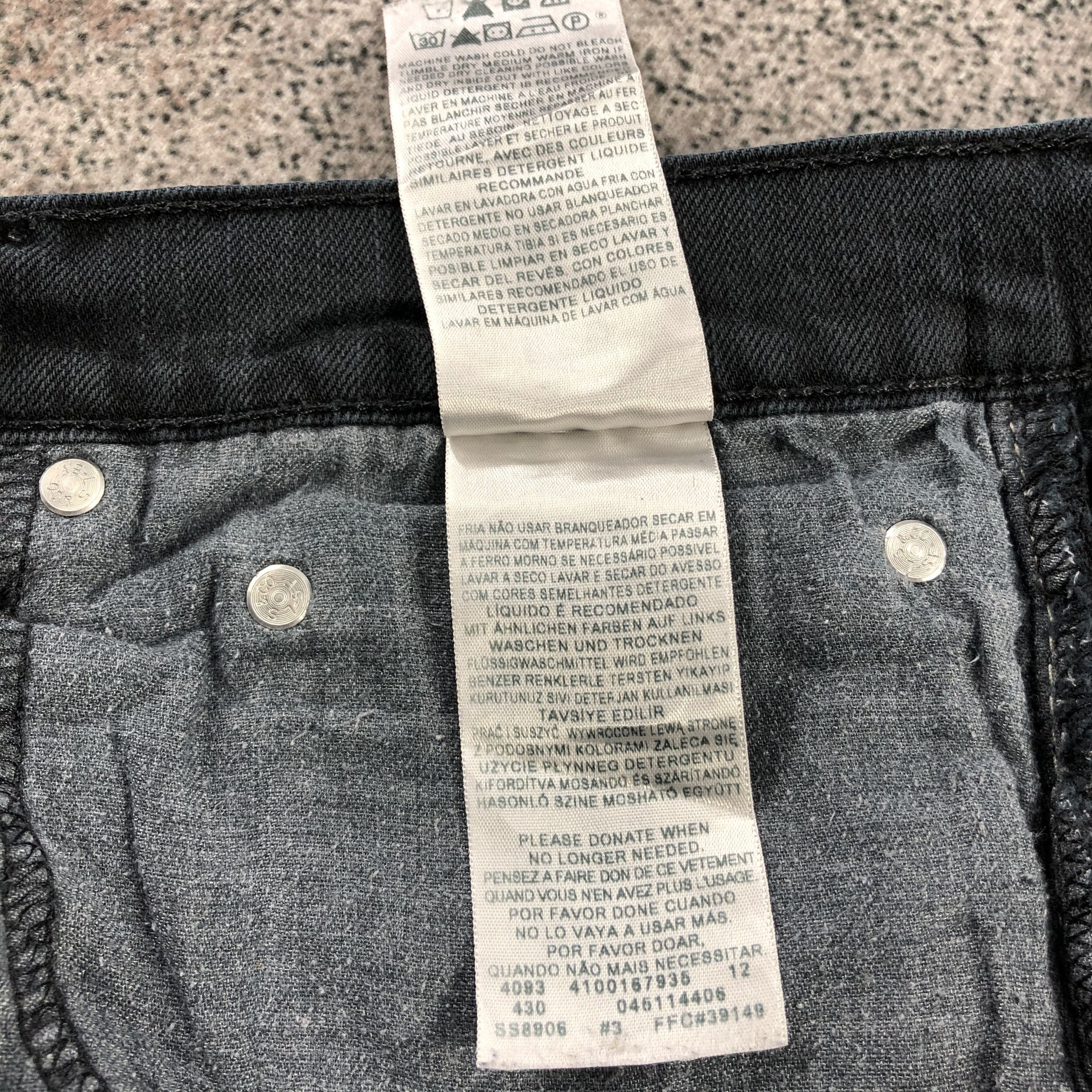 Levi's Levis 511 Jeans Faded Black Denim KJ943 Size US 34 / EU 50 - 13 Thumbnail