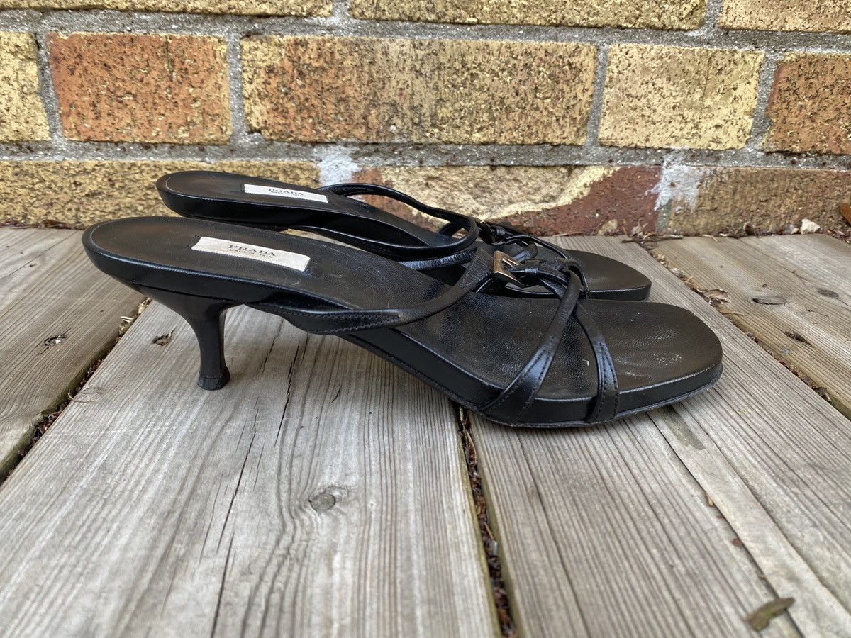 Prada Vintage Prada Sling Back Heels Calzature Donna Black Size US 6 / IT 36 - 4 Thumbnail