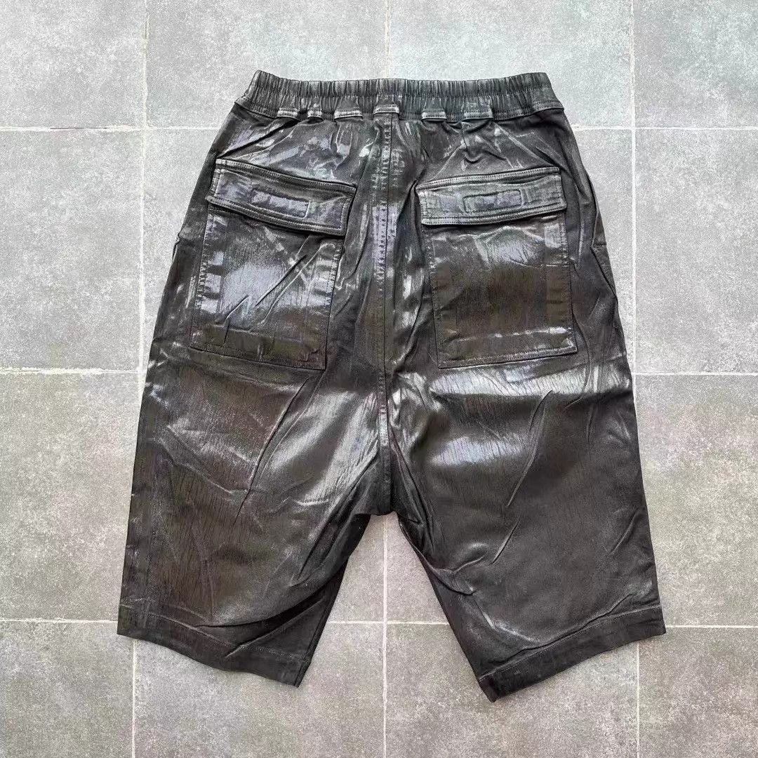 Rick Owens Black High-Shine Cargo Shorts Size 32 Size US 32 / EU 48 - 1 Thumbnail