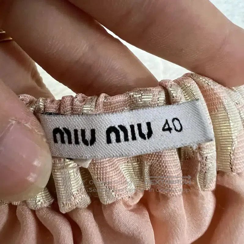 Miu Miu Miu Miu Pink Cotton Summer Mini Skirt . Size 26" / US 2 / IT 38 - 3 Thumbnail