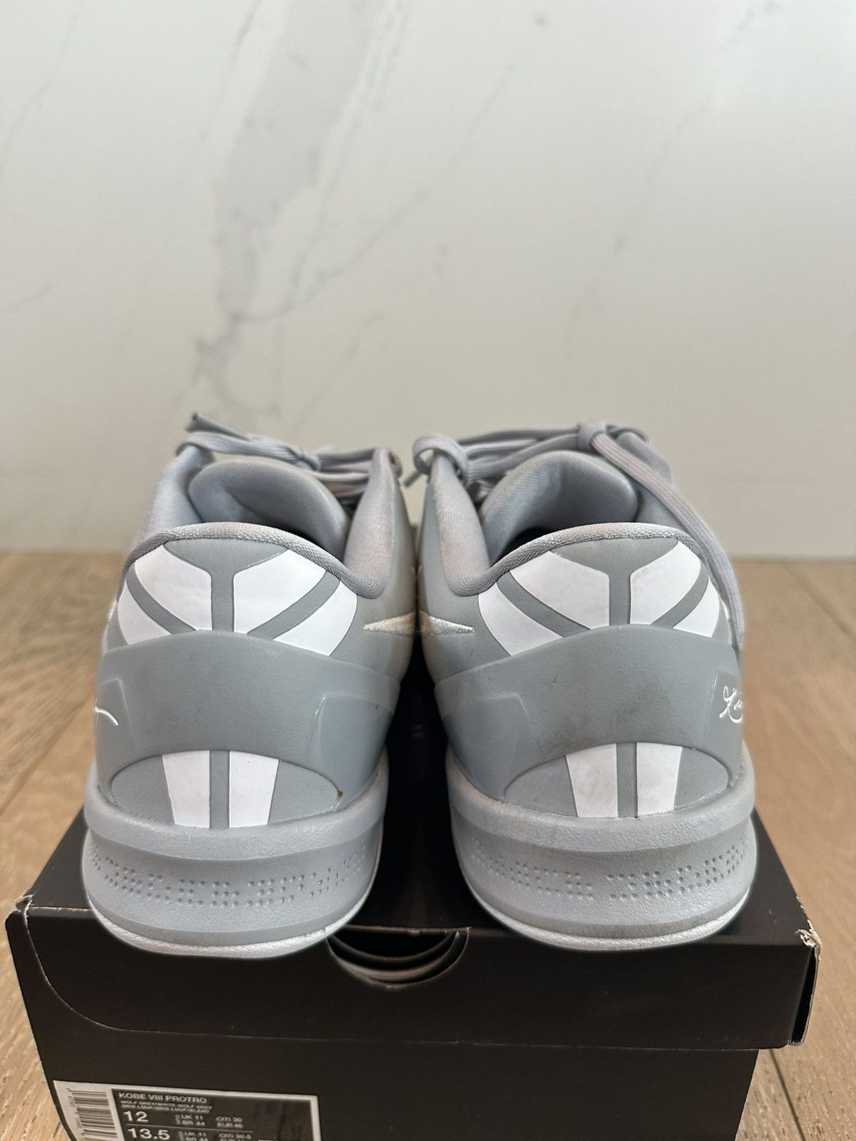 Nike Kobe 8 Protro Wolf Grey Size US 12 / EU 45 - 3 Thumbnail