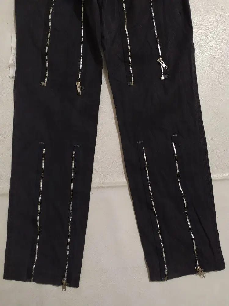 Japanese Brand Alices Japan Back Zipper Punk Bondage Design Pants Size US 27 - 3 Thumbnail