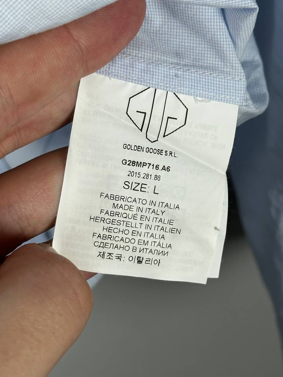 Golden Goose Golden Goose Deluxe Brand Avant Garde GG Logo Shirt Size US L / EU 52-54 / 3 - 8 Thumbnail