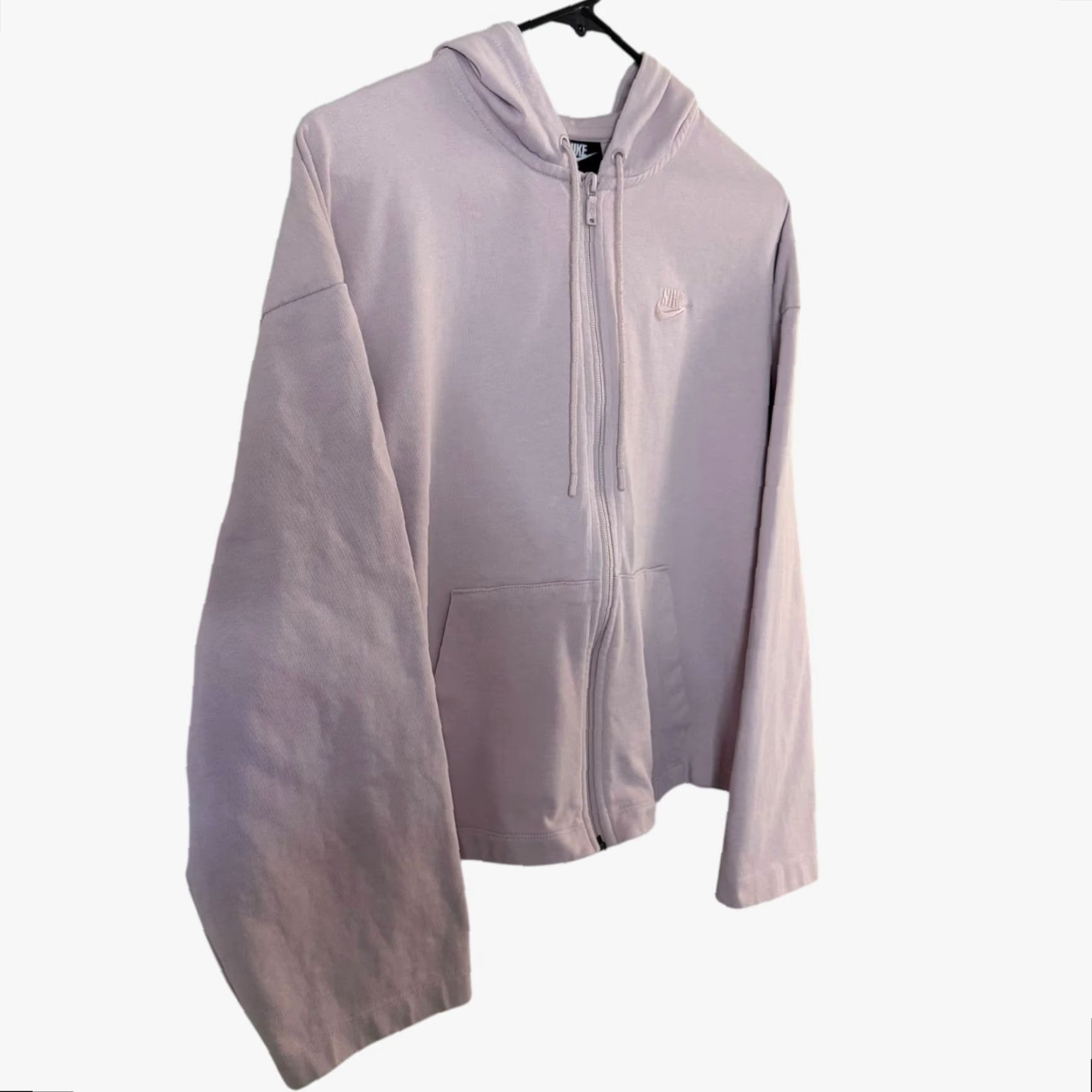 Nike Nike Sportswear Hoodie Jacket Pink Women's M Cotton Full Zip Hoodie Lightweight Logo Pockets Casual Activewear Spring Fall Winter 100% Cotton Size M / US 6-8 / IT 42-44 - 3 Thumbnail