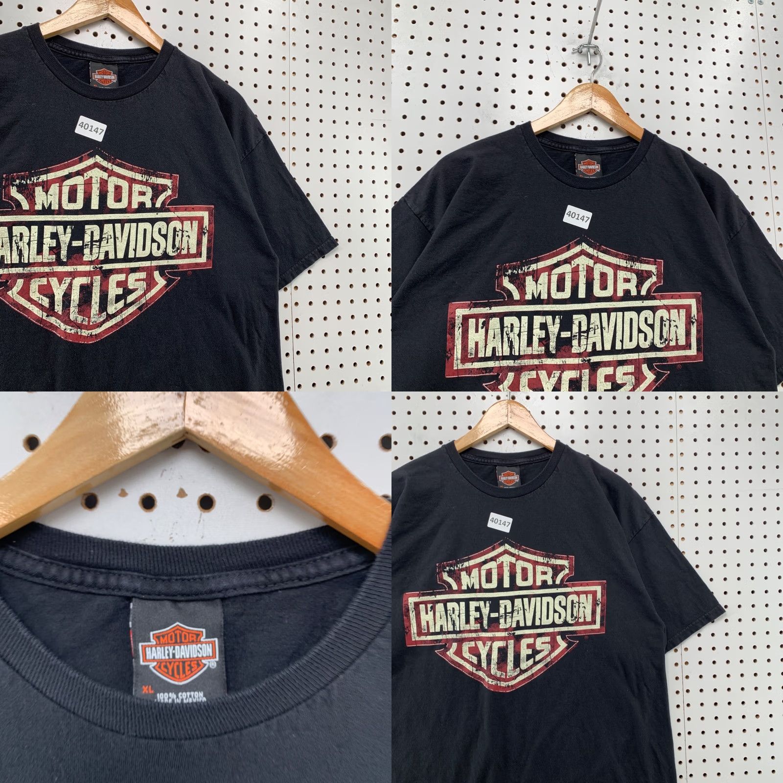 Harley Davidson Harley-Davidson Shirt Mens XL Black Fox Rivers ST Charles Illinois 23x28.5 Size US XL / EU 56 / 4 - 8 Thumbnail