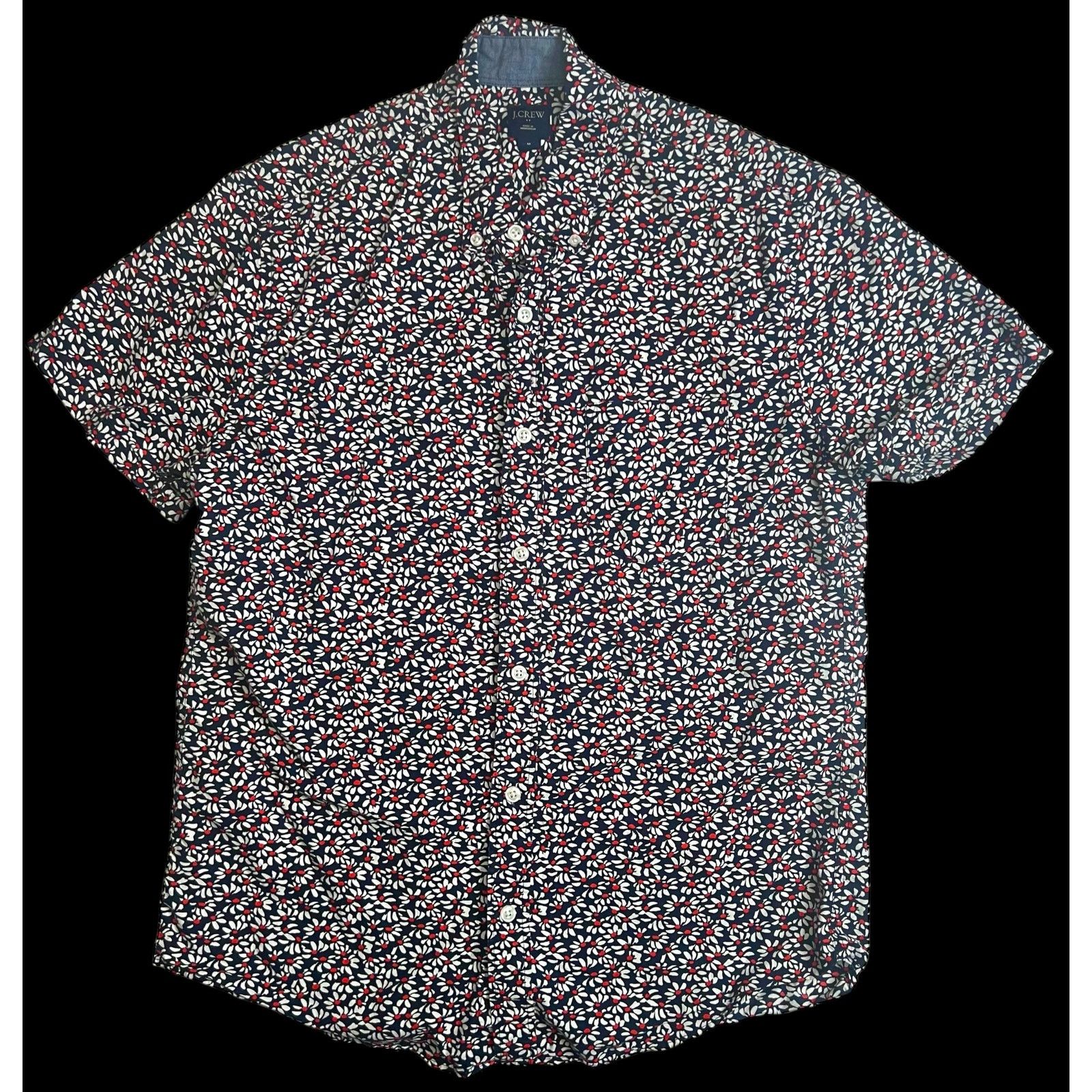 J.Crew J.Crew Men’s Short Sleeve Button-Up Shirt White Floral Print Size US M / EU 48-50 / 2 - 6 Thumbnail