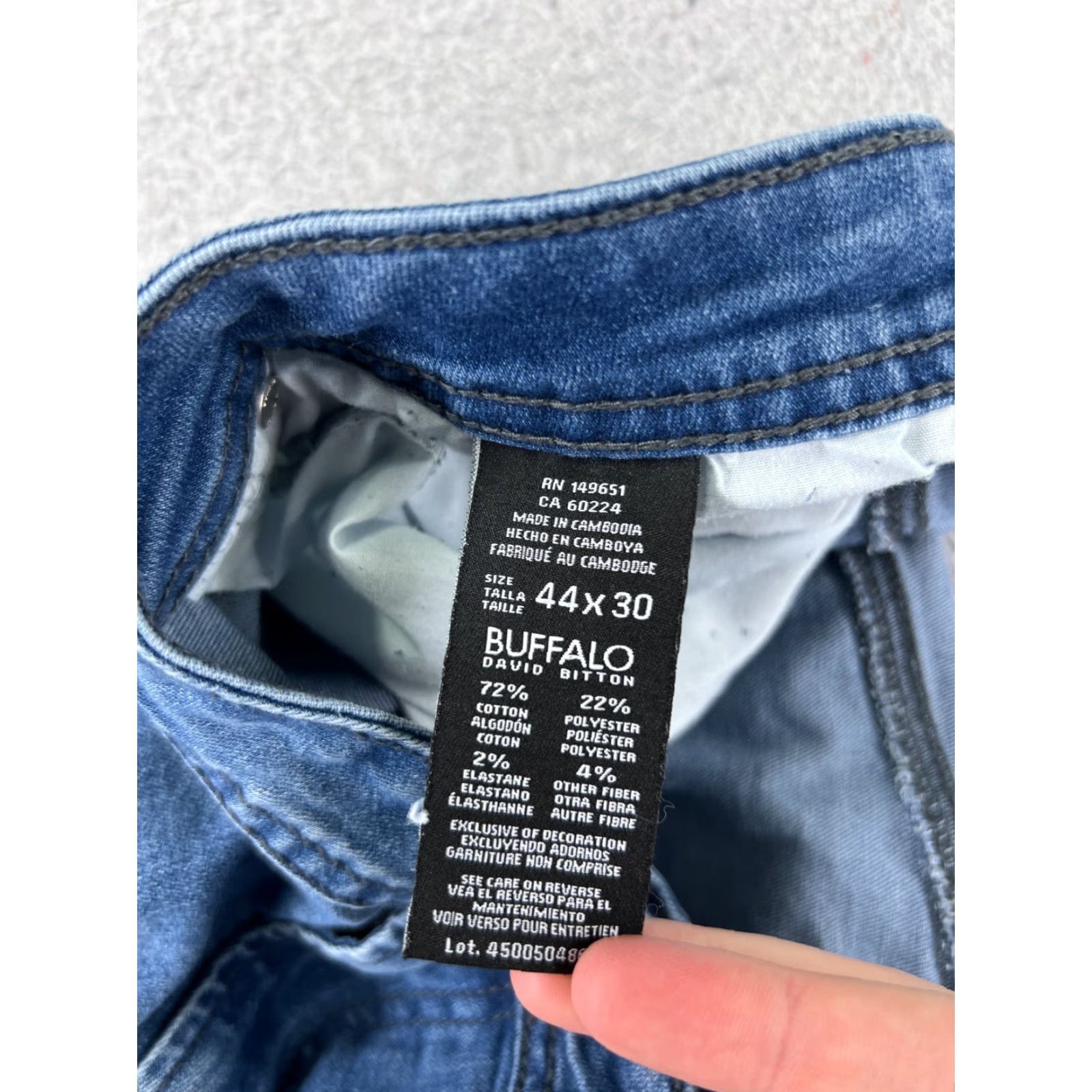 Buffalo David Bitton Buffalo David Bitton Jeans Adult 44 Blue Denim Axel Cotton Blend 44x30 Size US 44 / EU 60 - 7 Thumbnail