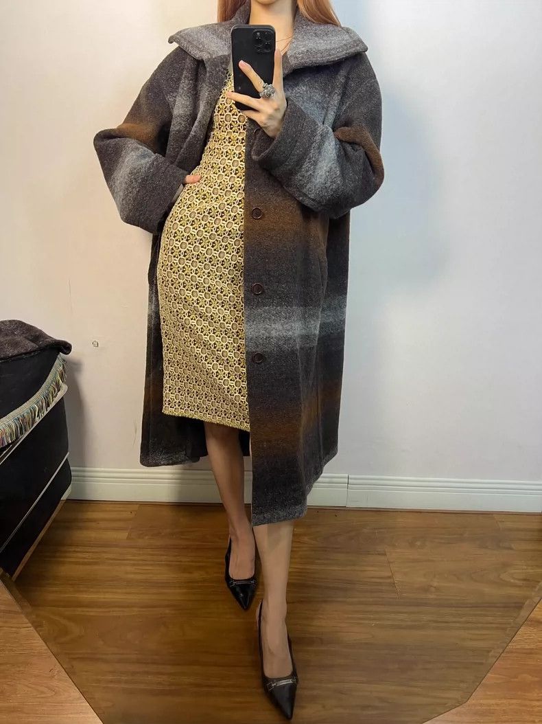 Issey Miyake Issey Miyake Gradient wool coat Size L / US 10 / IT 46 - 7 Thumbnail
